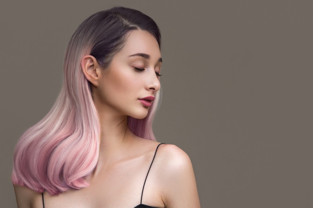 Nhuộm ombre hồng khói