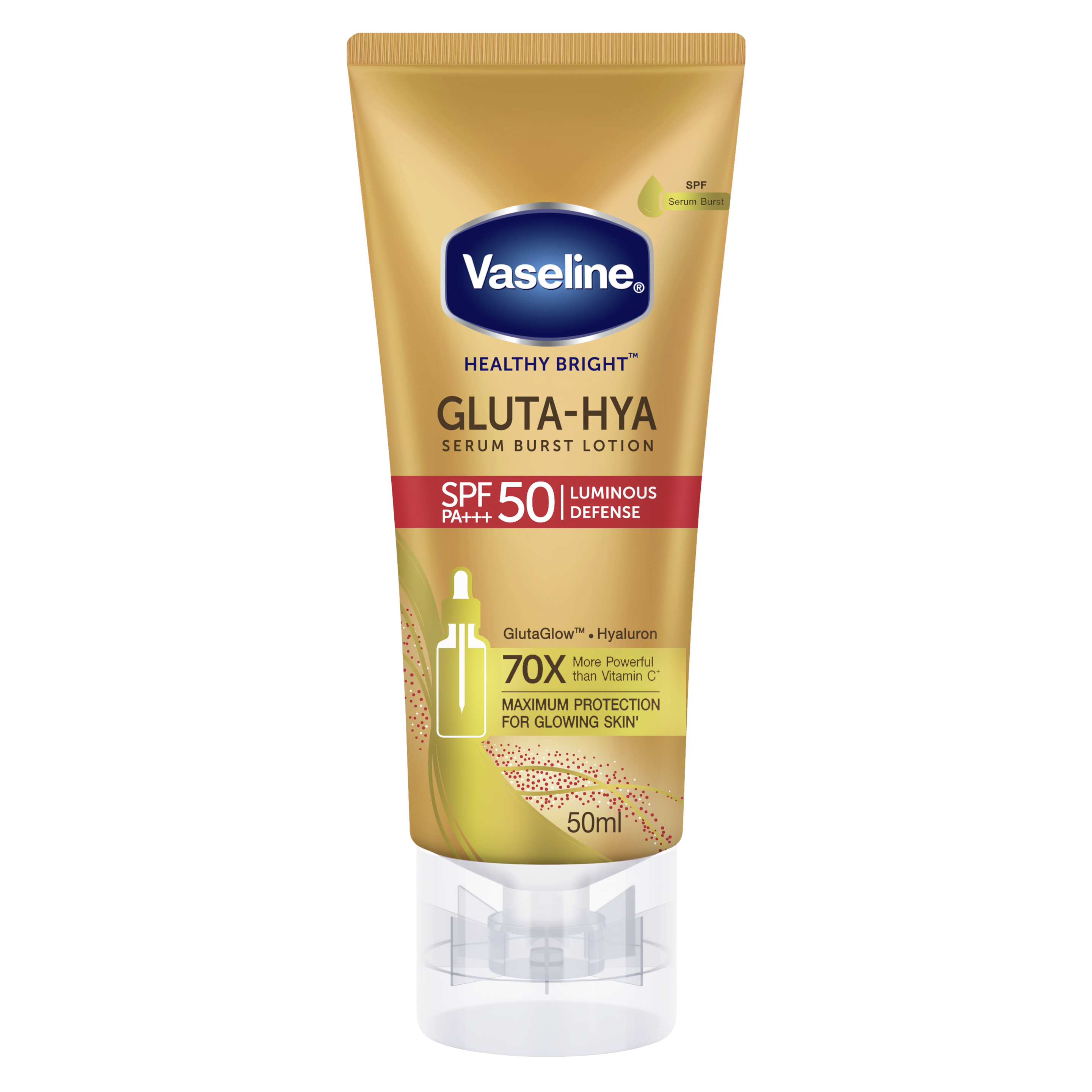 Vaseline Gluta-Hya SPF50 PA+++ 50ml FOP Pack