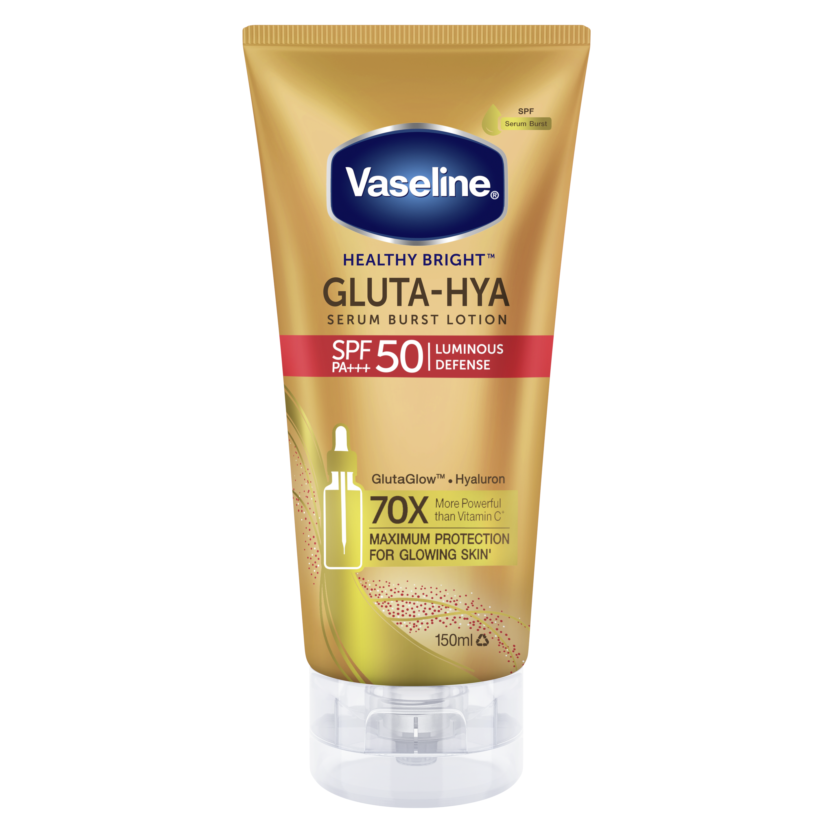 Vaseline Gluta-Hya SPF50 PA+++ 150ml FOP Pack