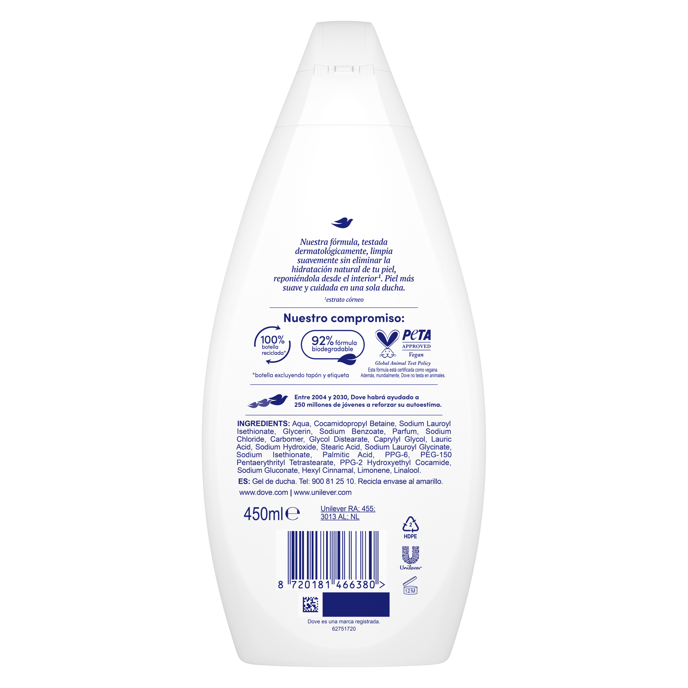 Limpieza delicada para una piel suave 450ml