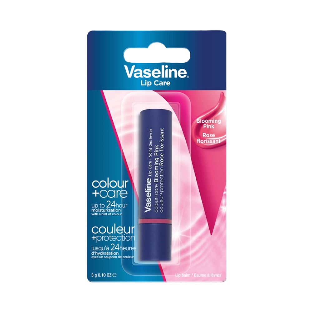 Vaseline Lip Therapy Colour + Care Blooming Pink 3g FOP Pack