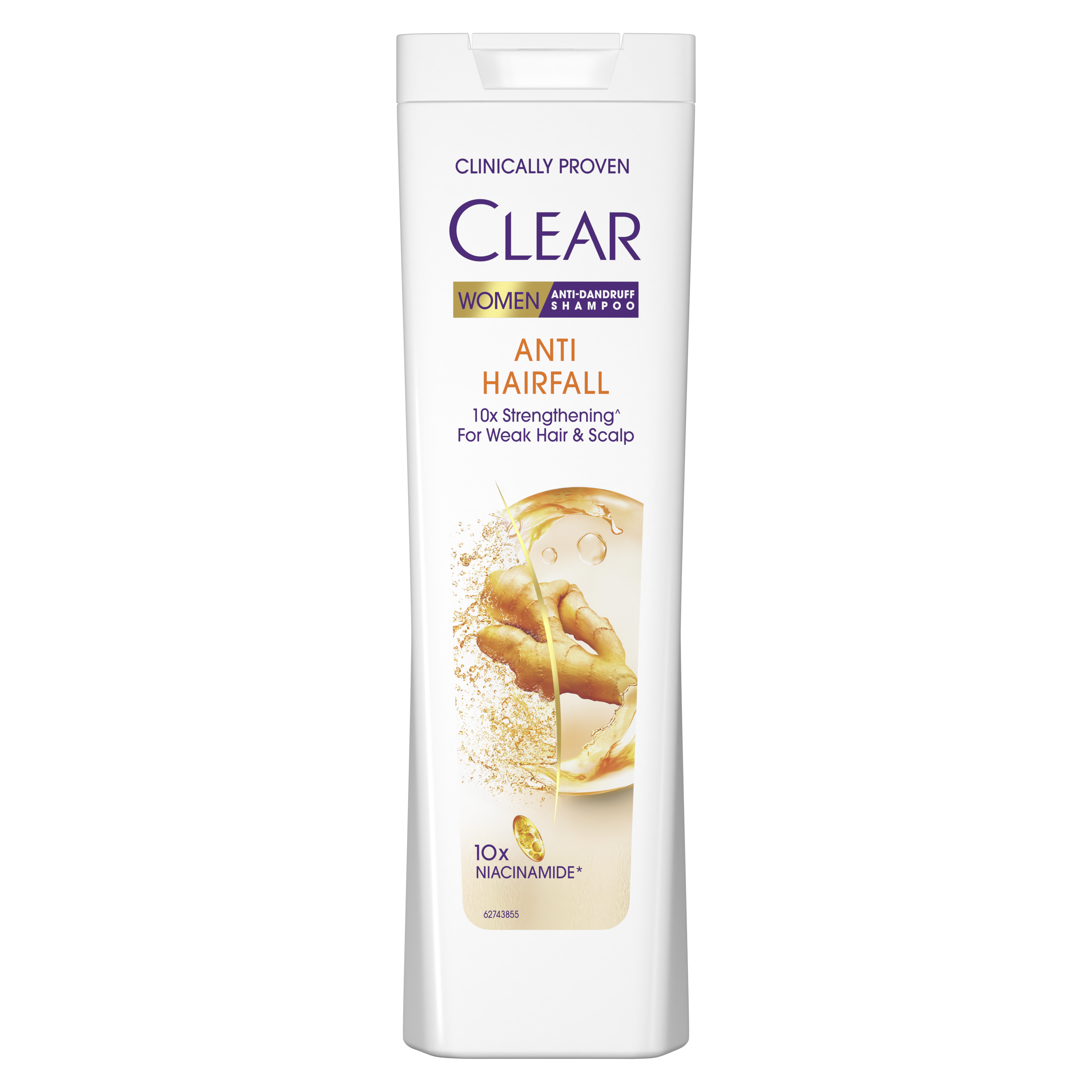 Front of shampoo pack ШАМПУНЬ CLEAR VITA ABE ПРОТИ ЛУПИ ДЛЯ ЖІНОК ЗАХИСТ ВІД ВИПАДІННЯ ВОЛОССЯ 400мл