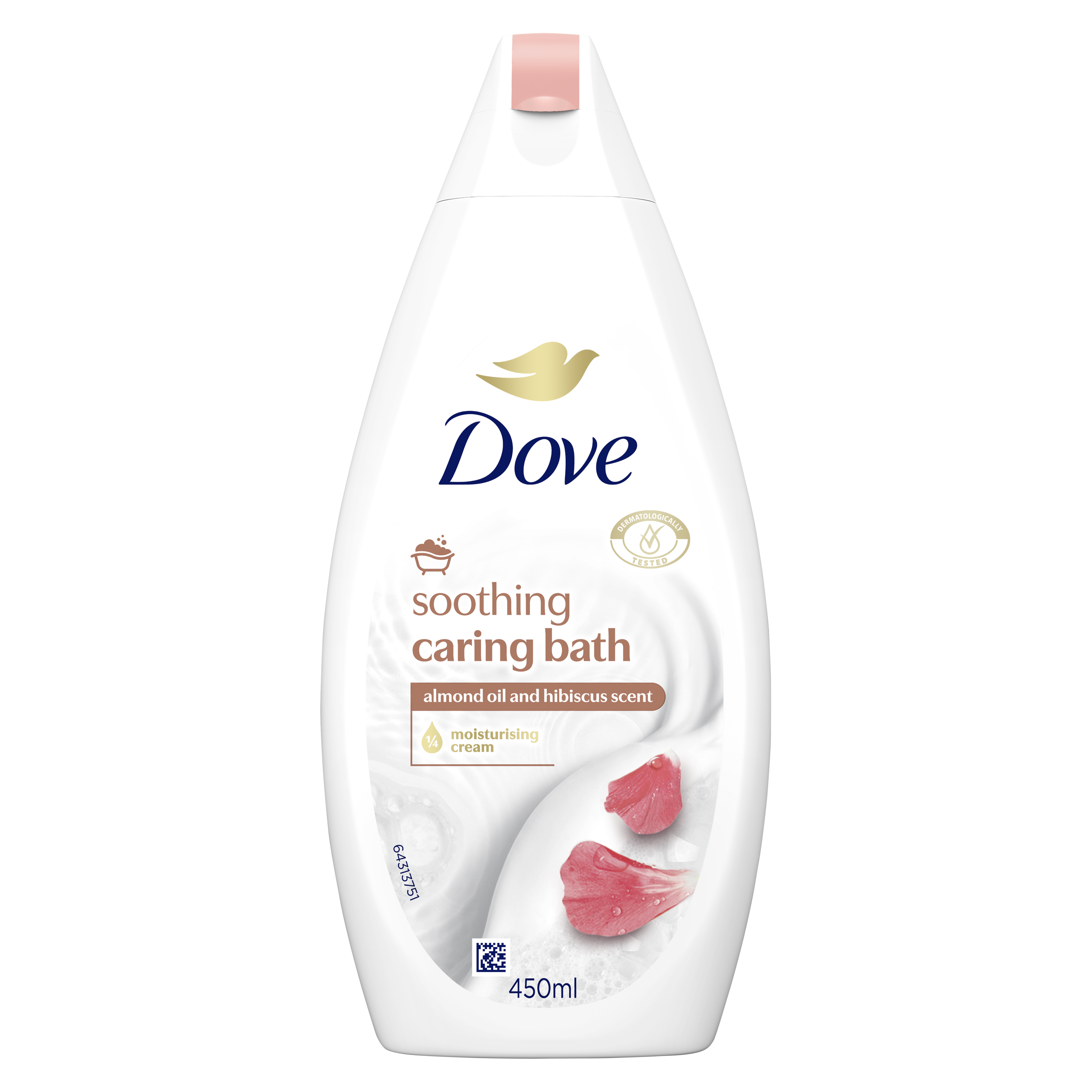 Dove Bath Soothing Caring 450ml packshot