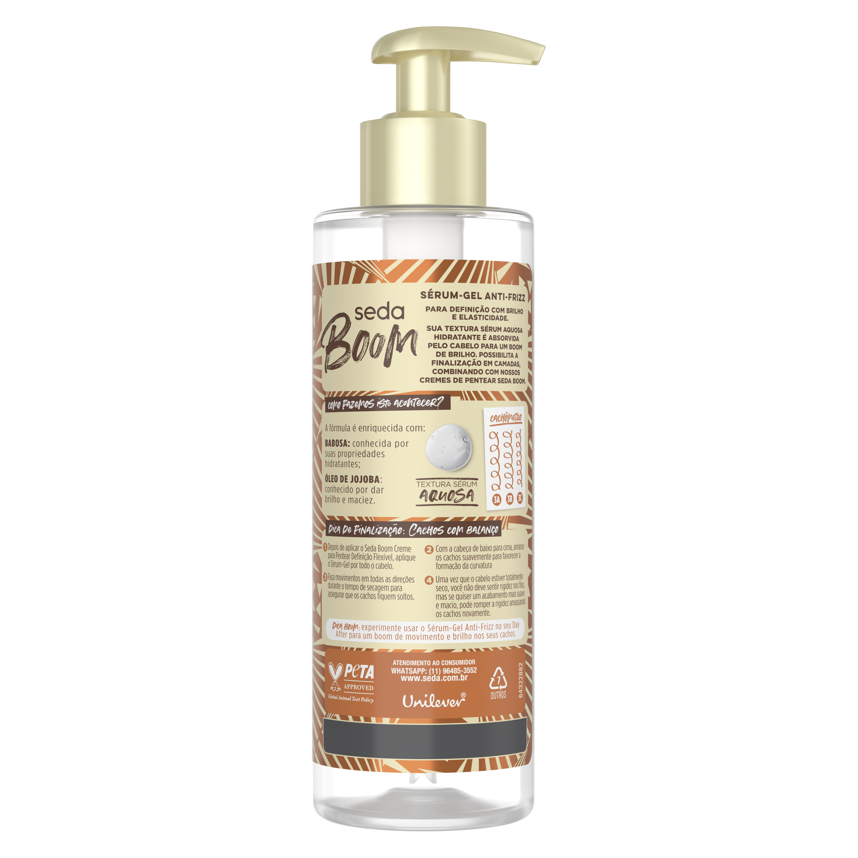 Sérum Gel Antifrizz Seda Boom Definição Flexível
