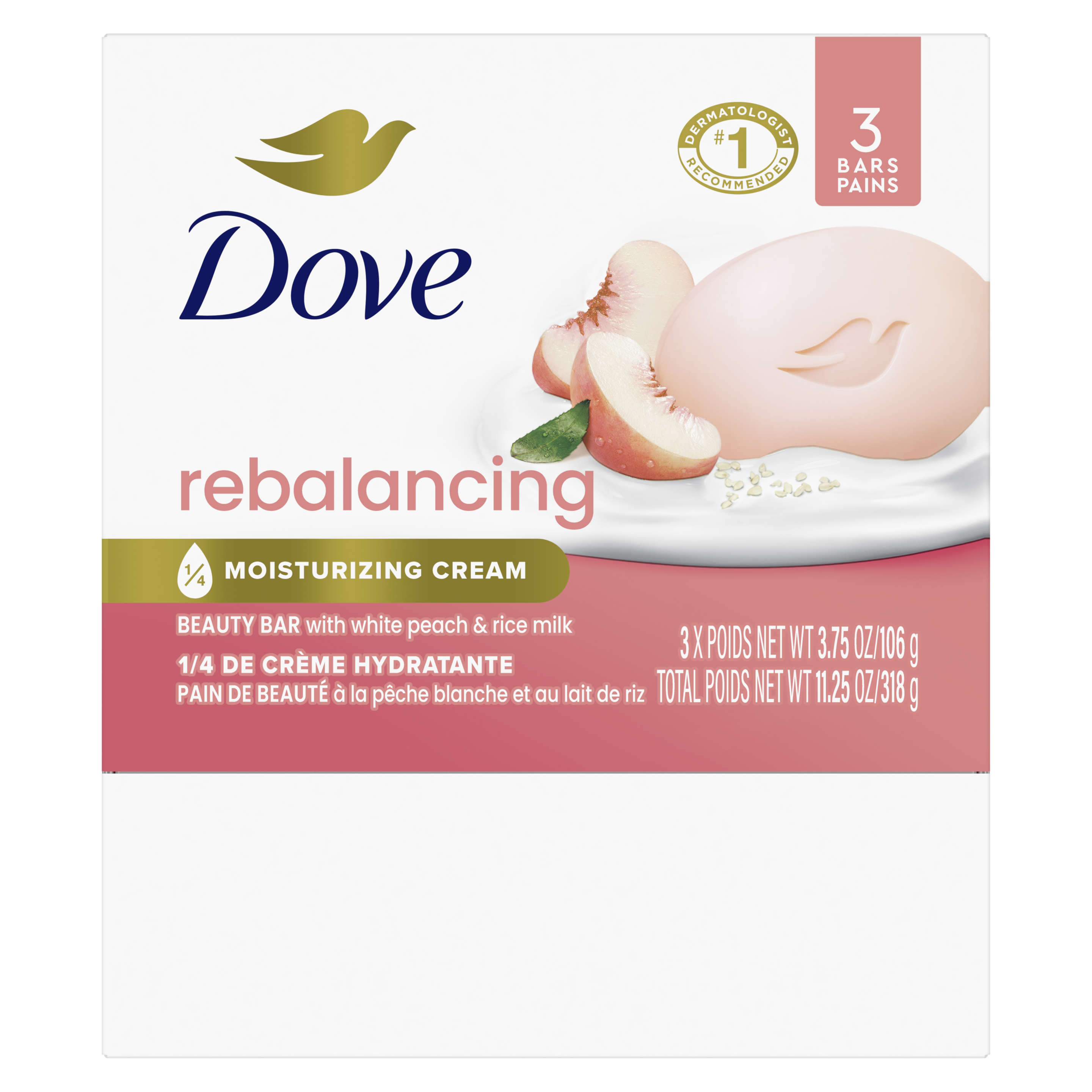 Dove Peach Rebalancing Beauty Bar