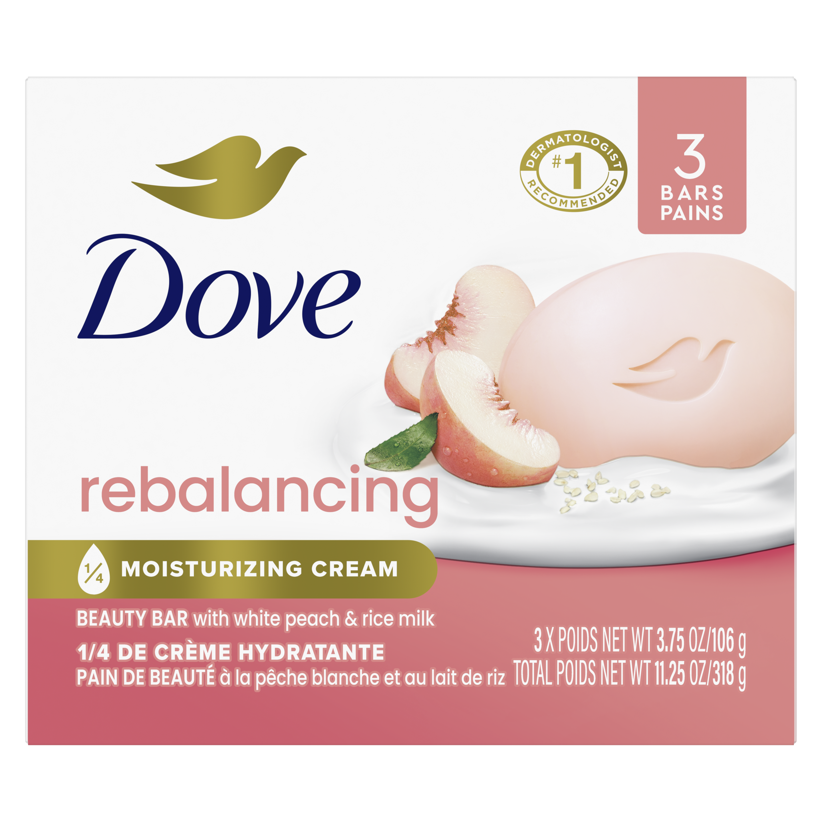 Dove Rebalancing Beauty Bar 3 count