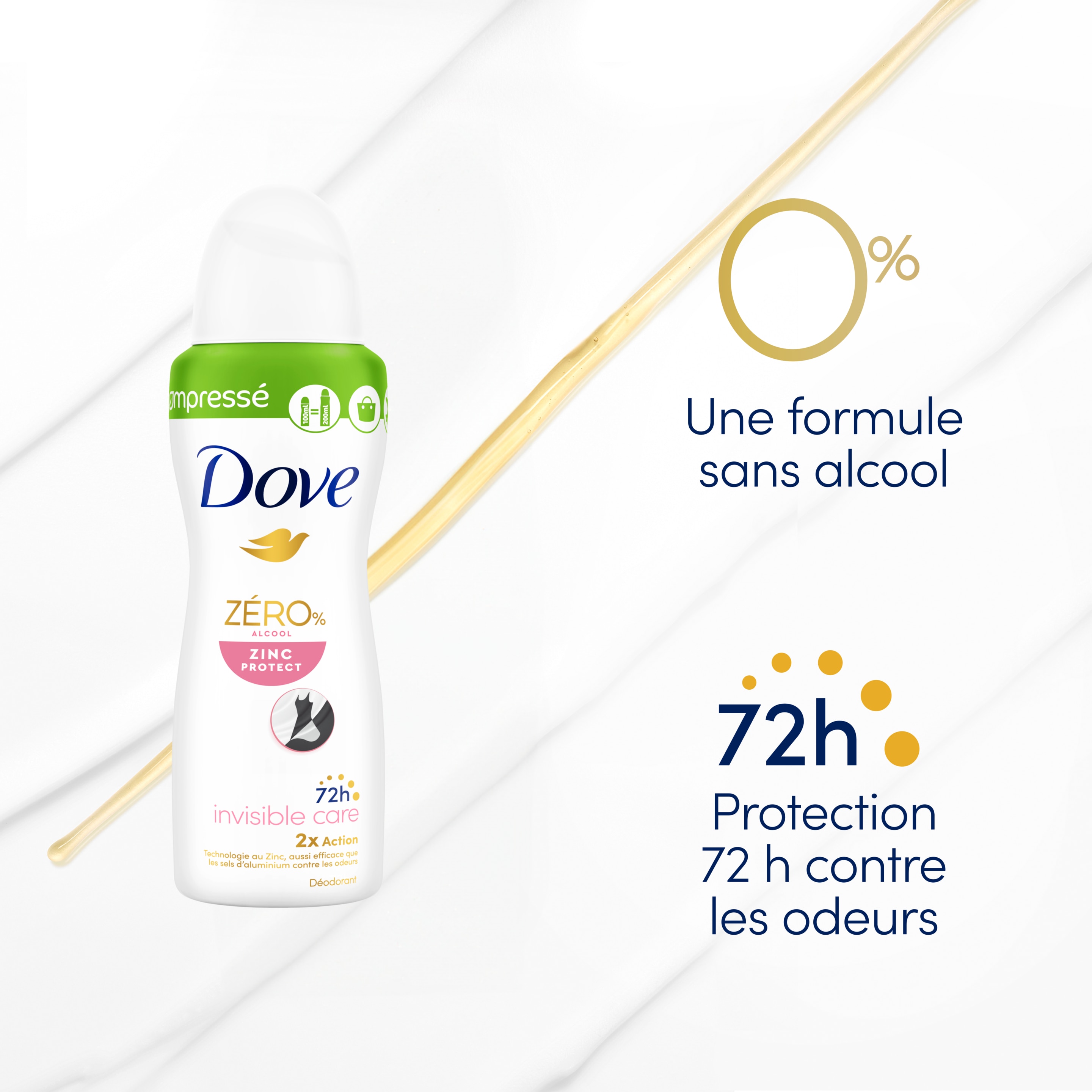 Déodorant Compressé Invisible Care 0% Alcool 100ml