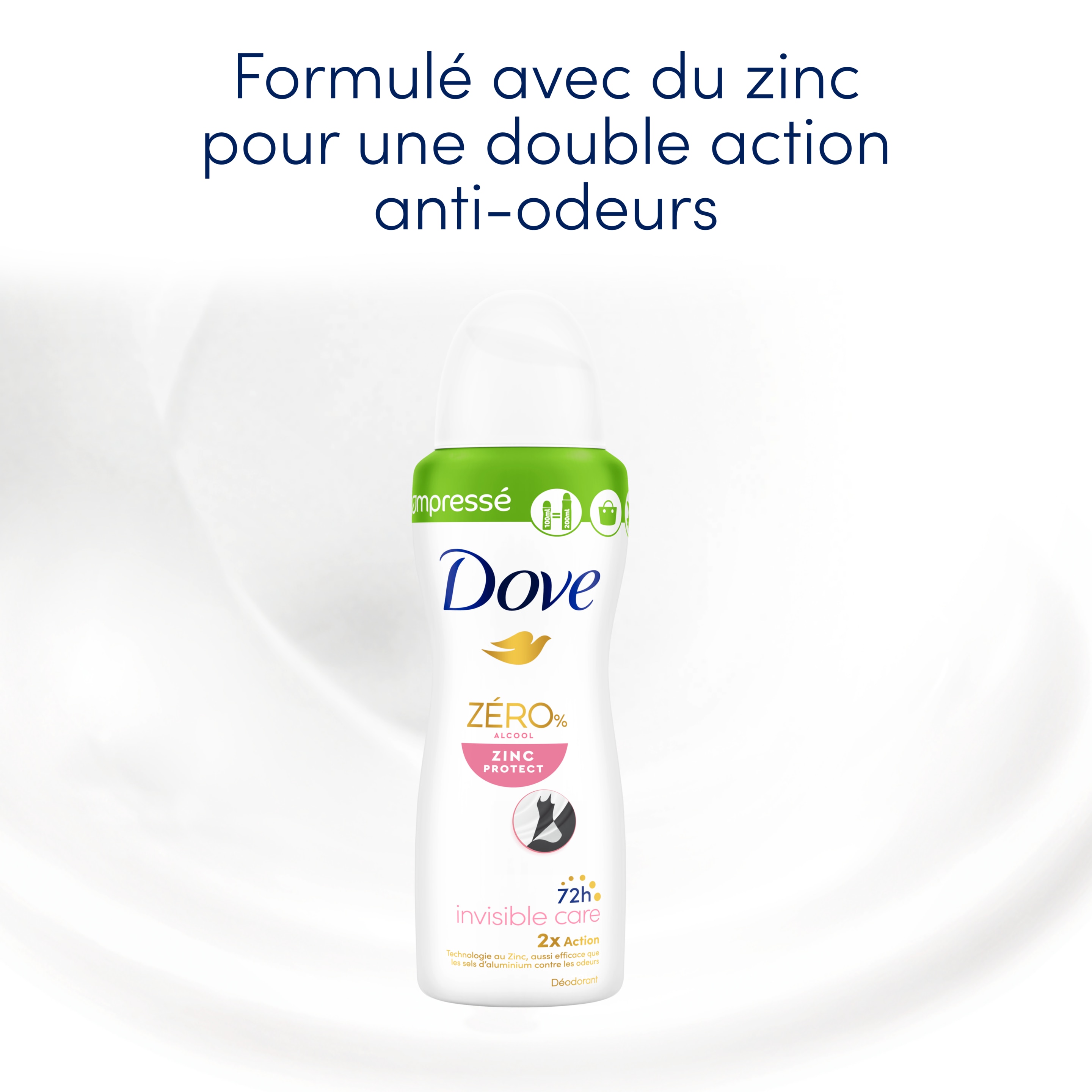 Déodorant Compressé Invisible Care 0% Alcool 100ml
