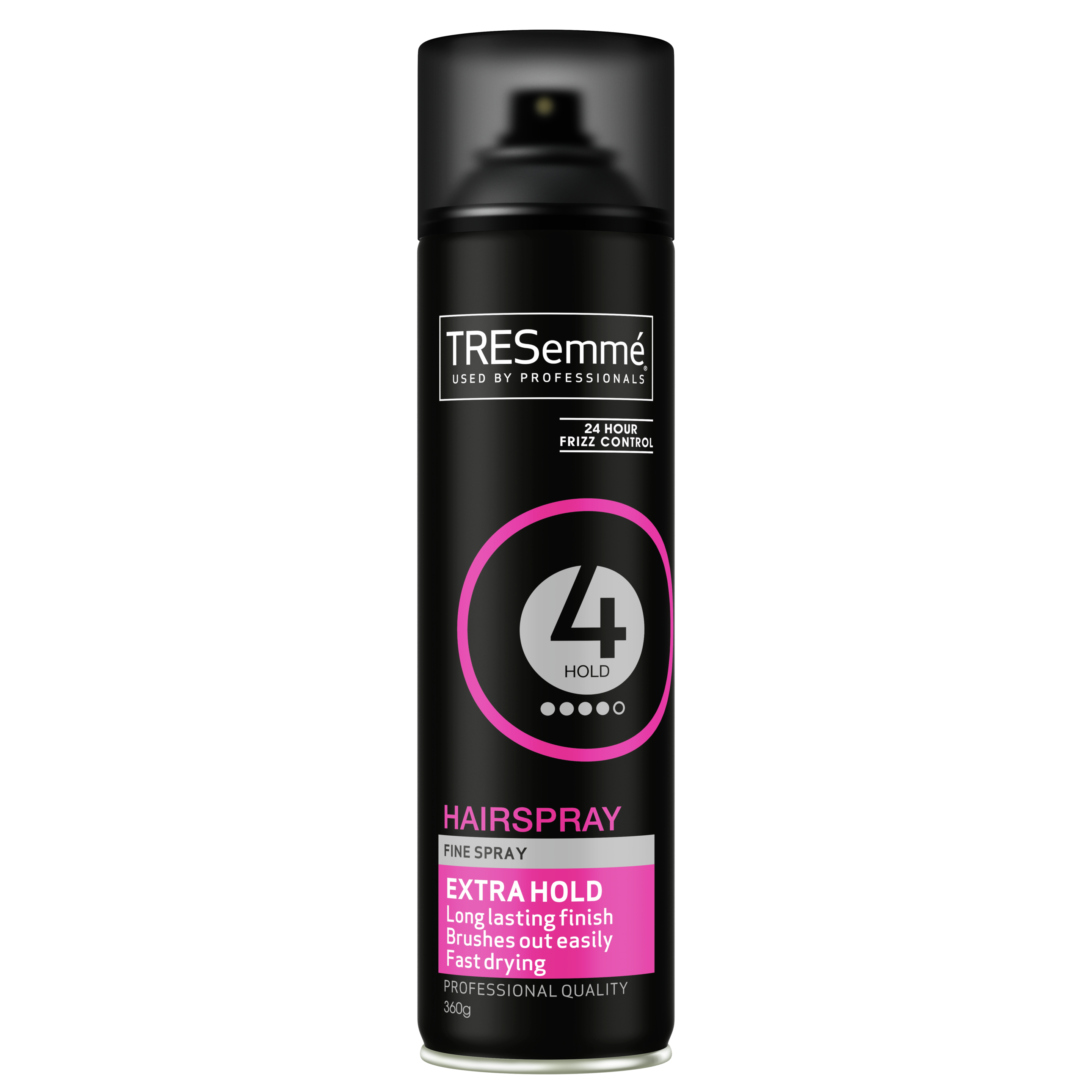 A 360g can of TRESemmé Salon Finish Extra Hold Hairspray