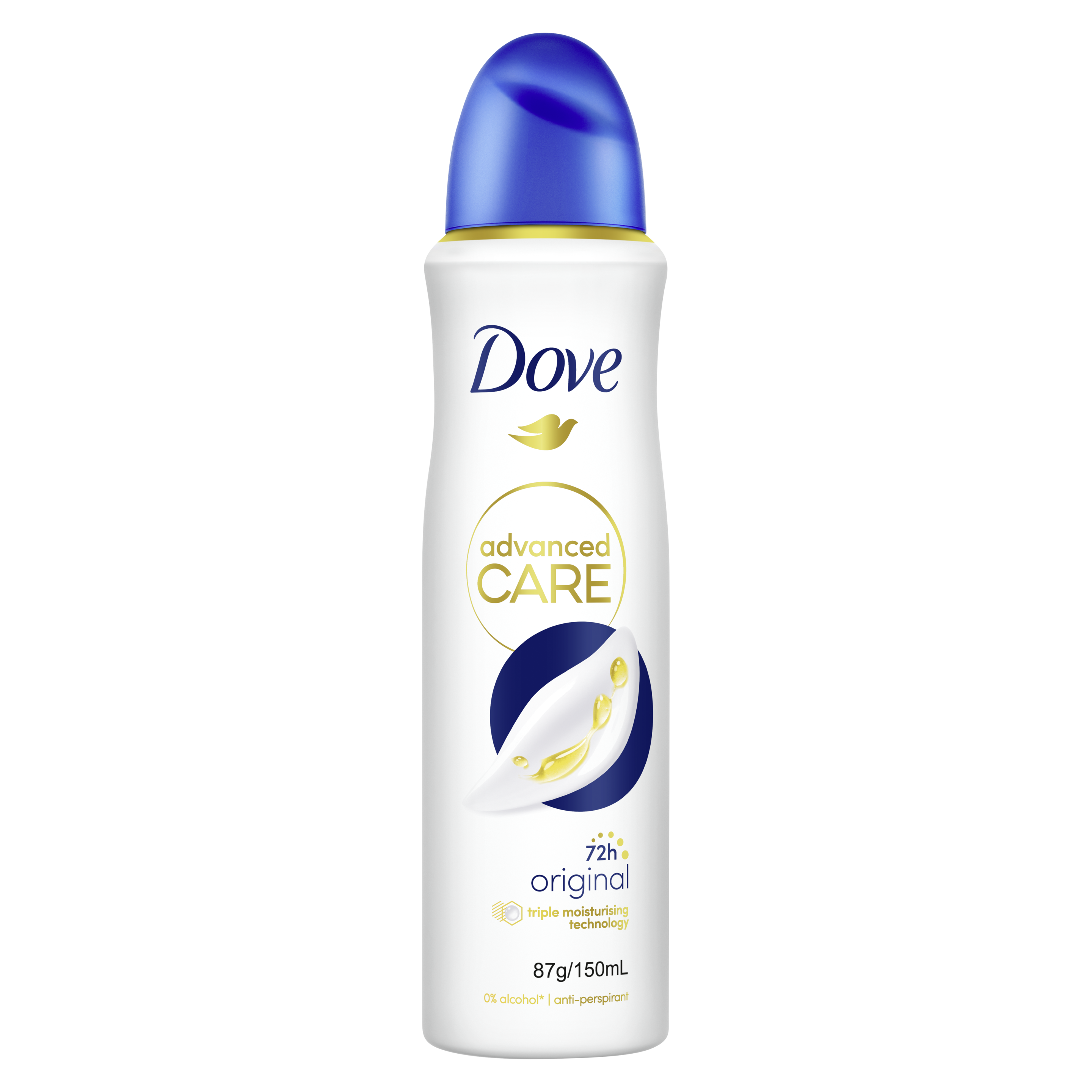 DOVE ADVANCED ANTIPERSPIRANT AEROSOL ORIGINAL 150 ML