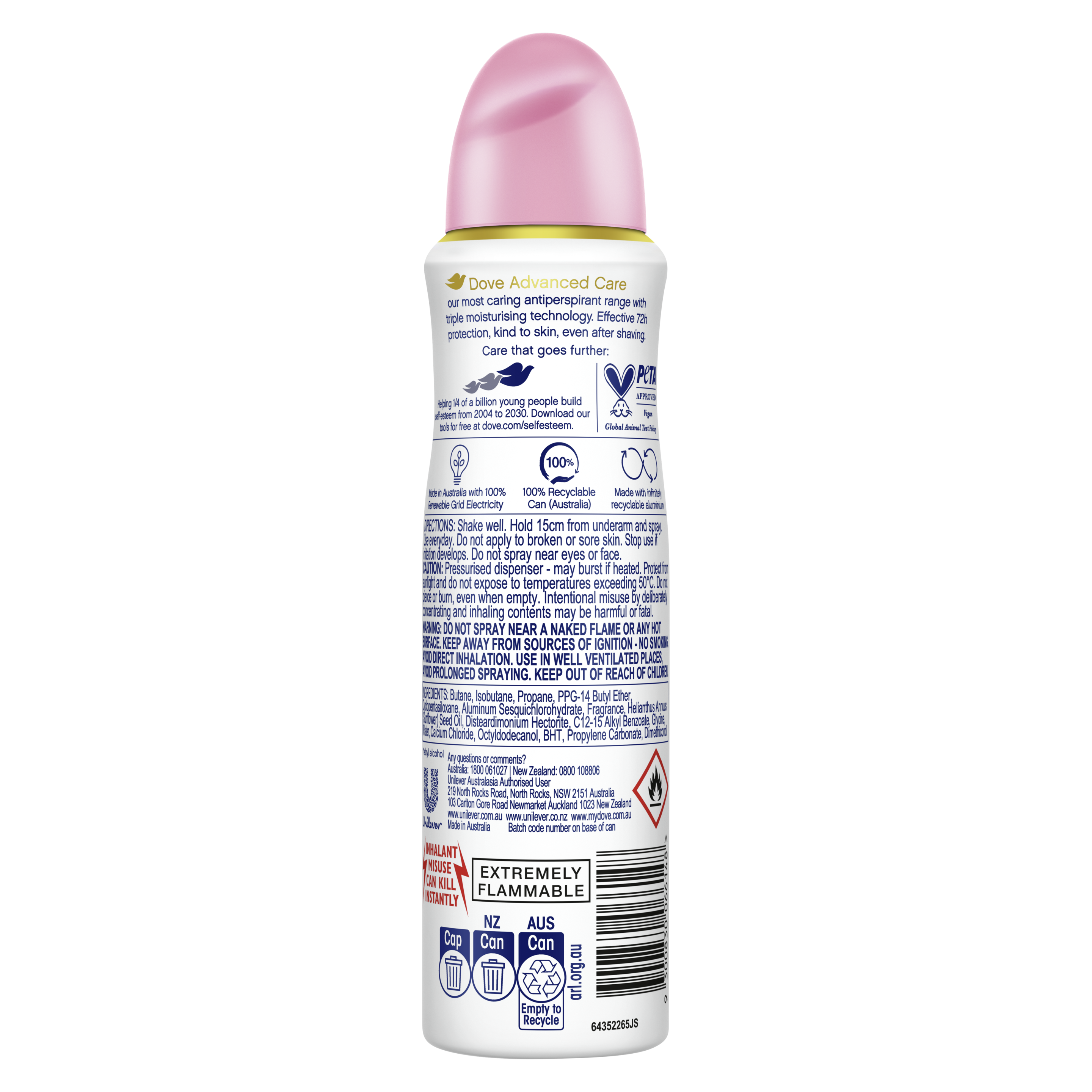 Advanced Antiperspirant Aerosol Pomegranate