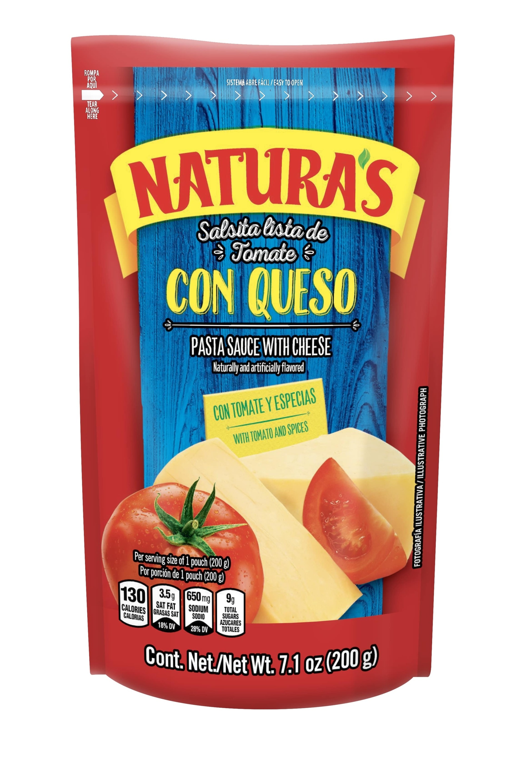 Naturas Salistalistade Tomate Con Queso packshot