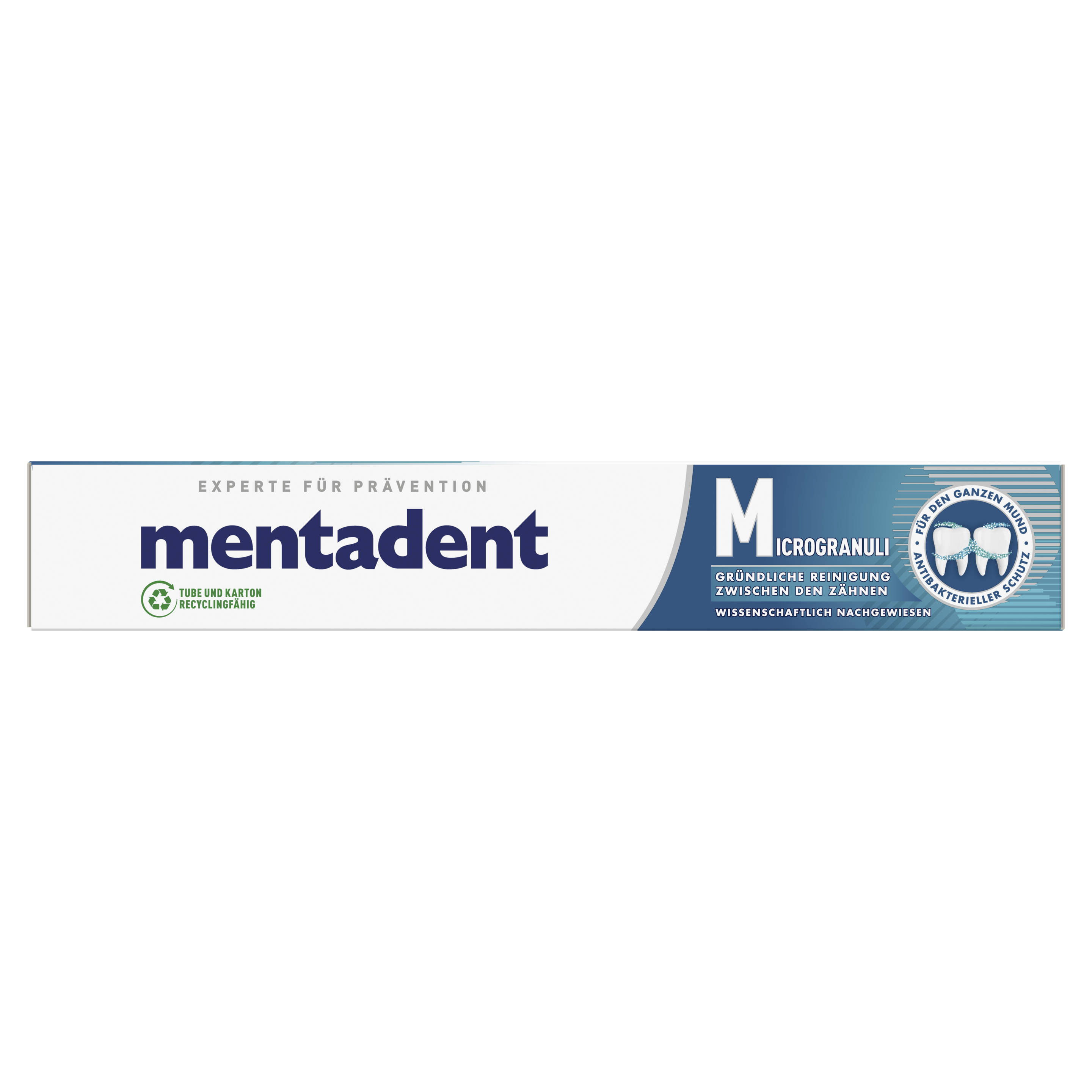Mentadent Zahnpasta Microgranuli packshot