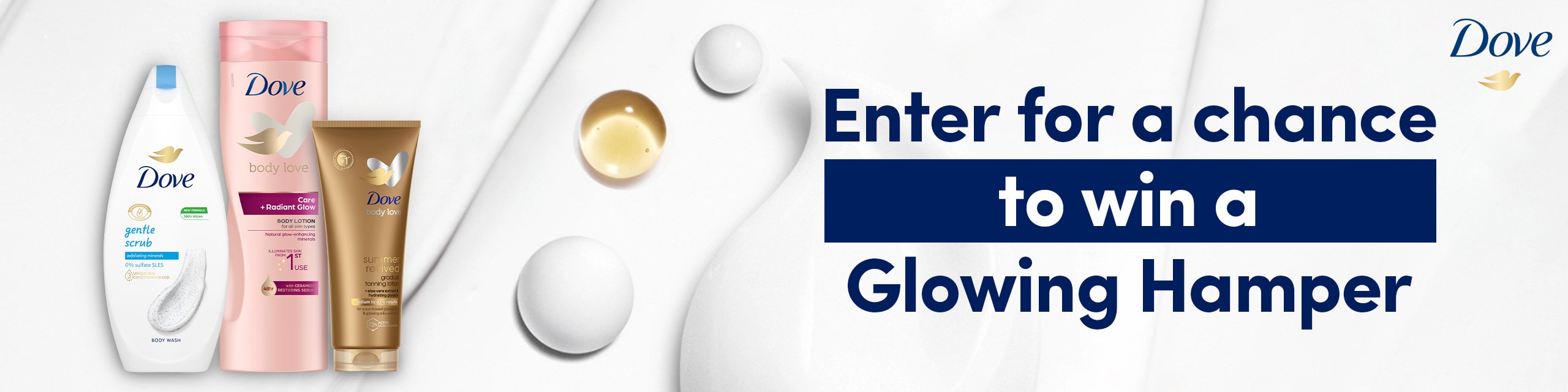 Win a glow hamper banner