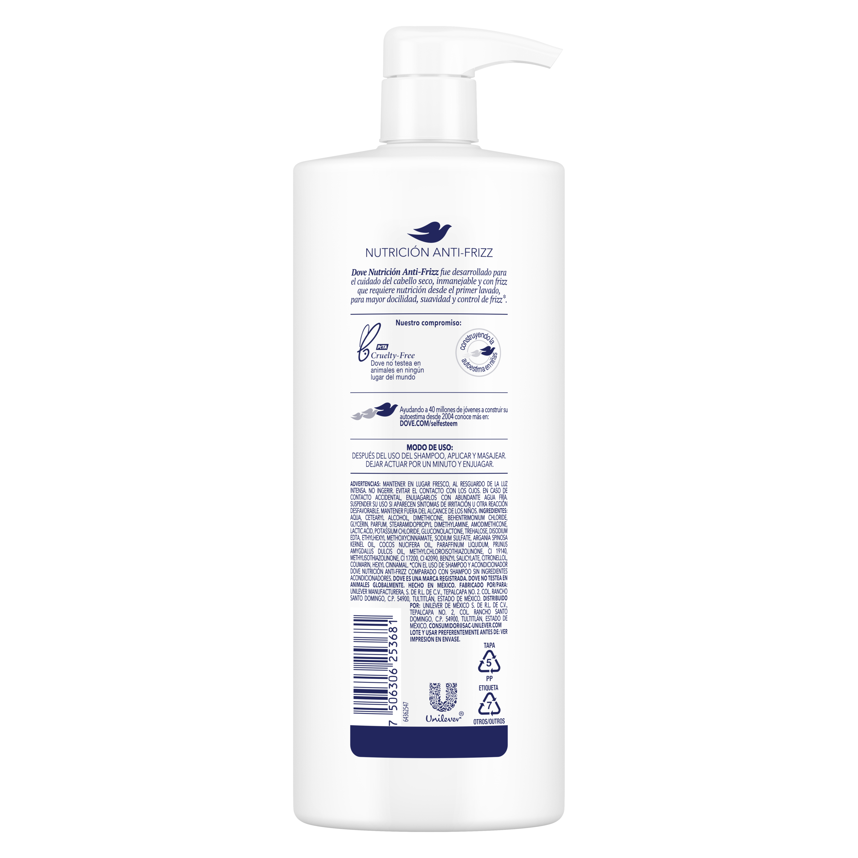 DOVE AC ANTI FRIZZ 12X1000ML