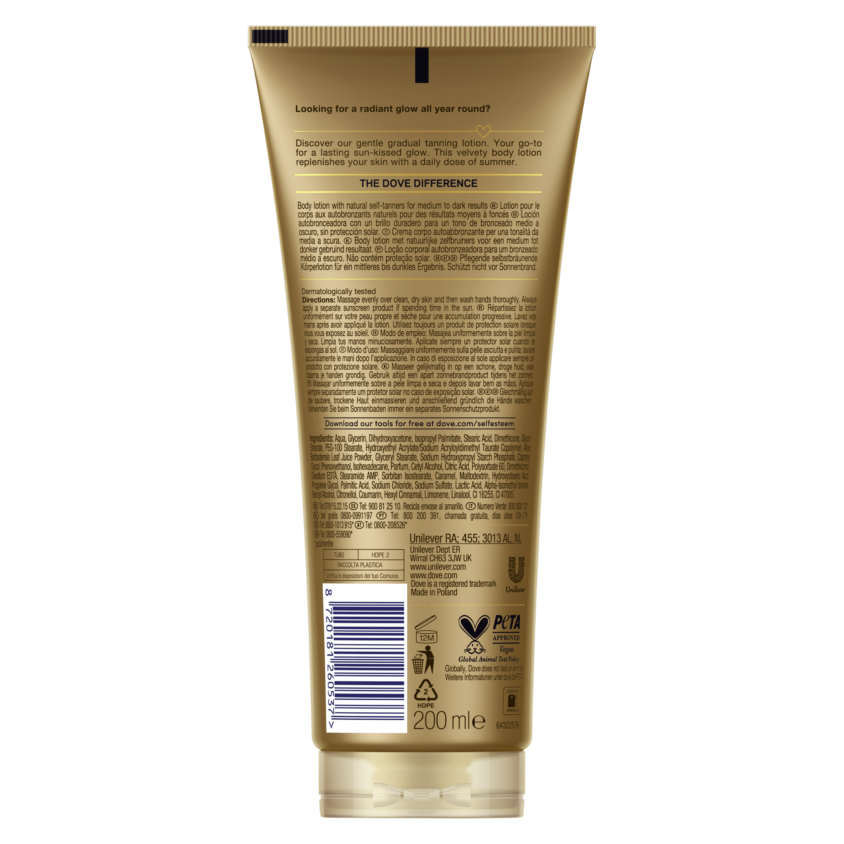 DermaSpa Loción Corporal Autobronceadora Summer Revived Tono de Piel Medio u Oscuro