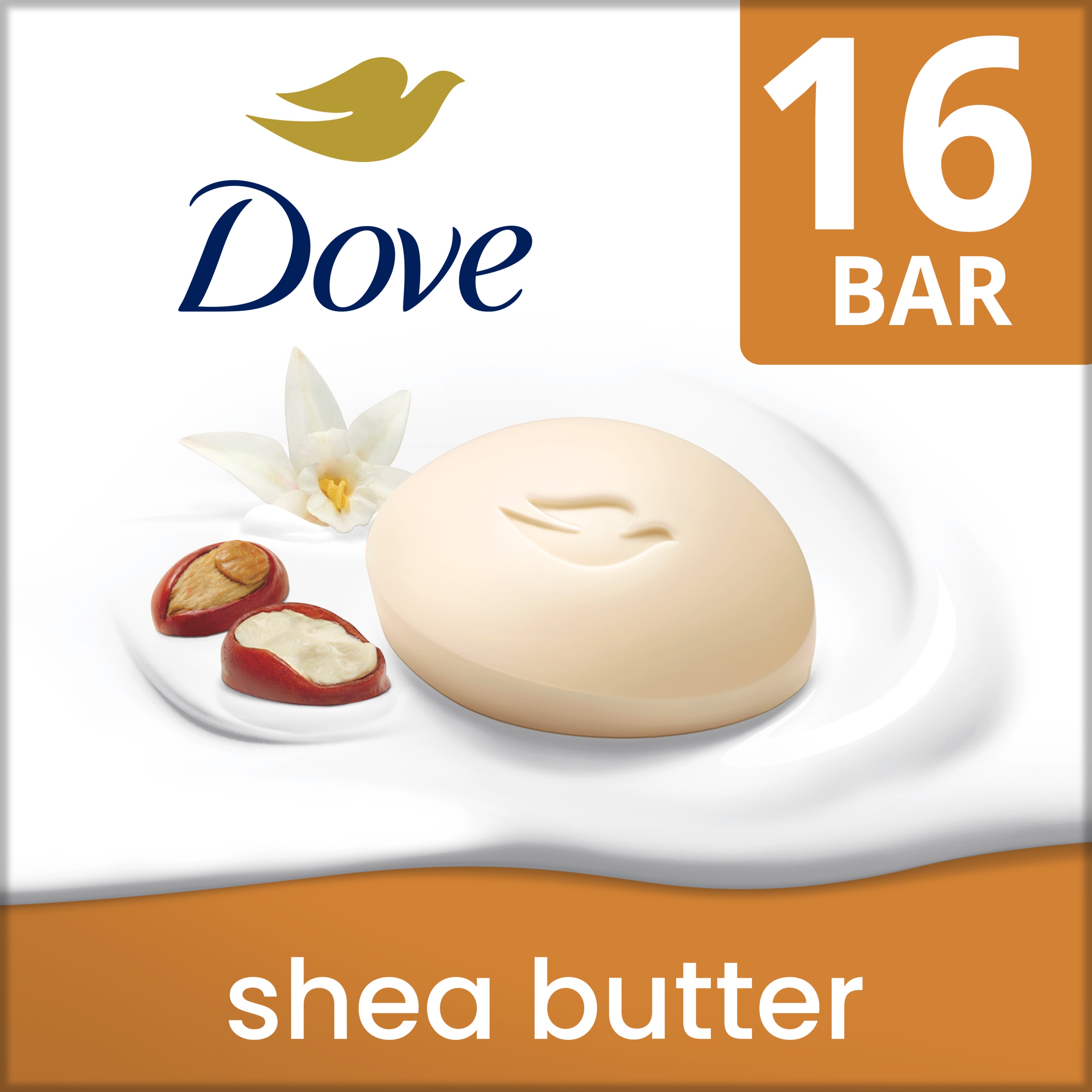 Dove Shea Butter Beauty Bar 16 barras 3.75oz