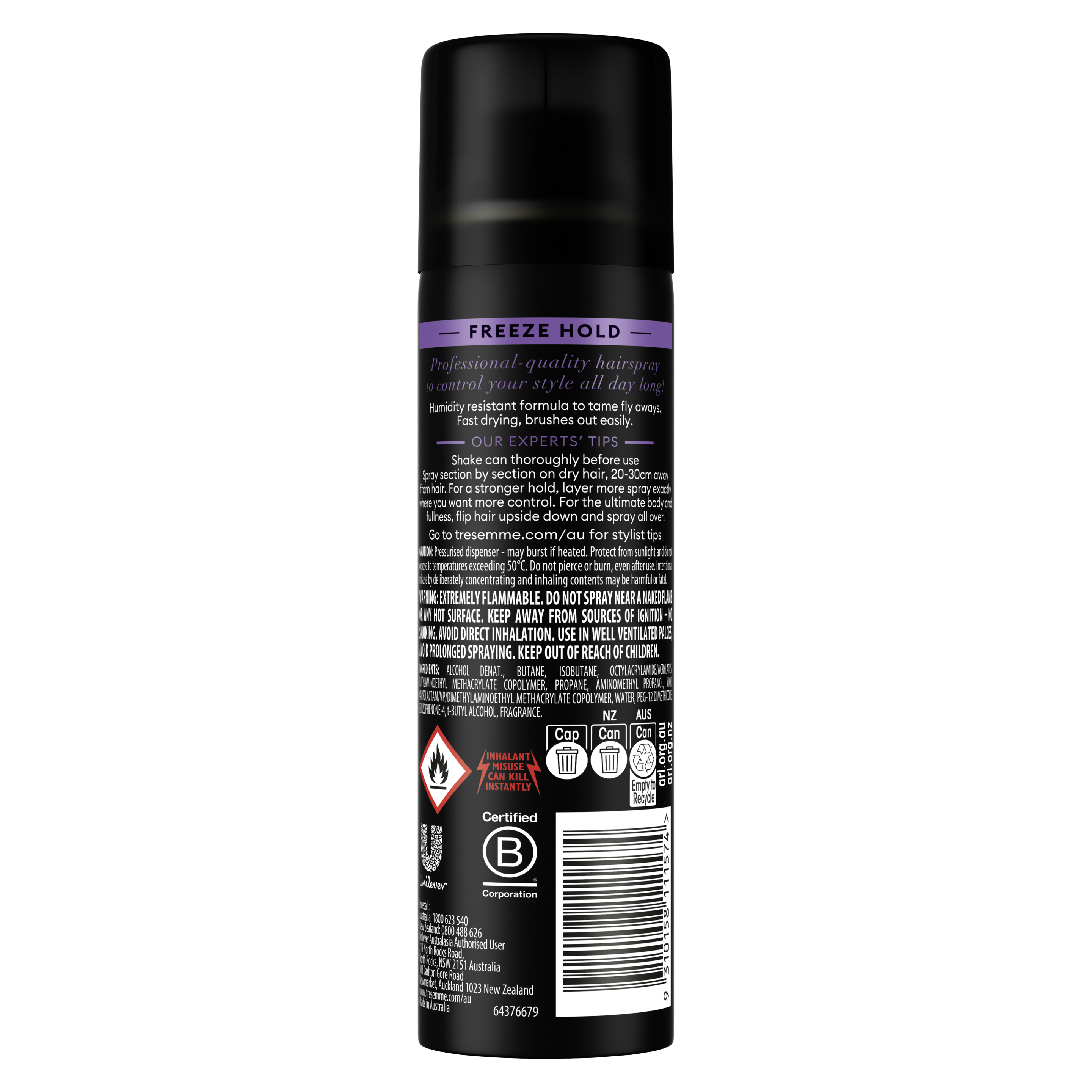 Salon Finish Freeze Hold Hairspray