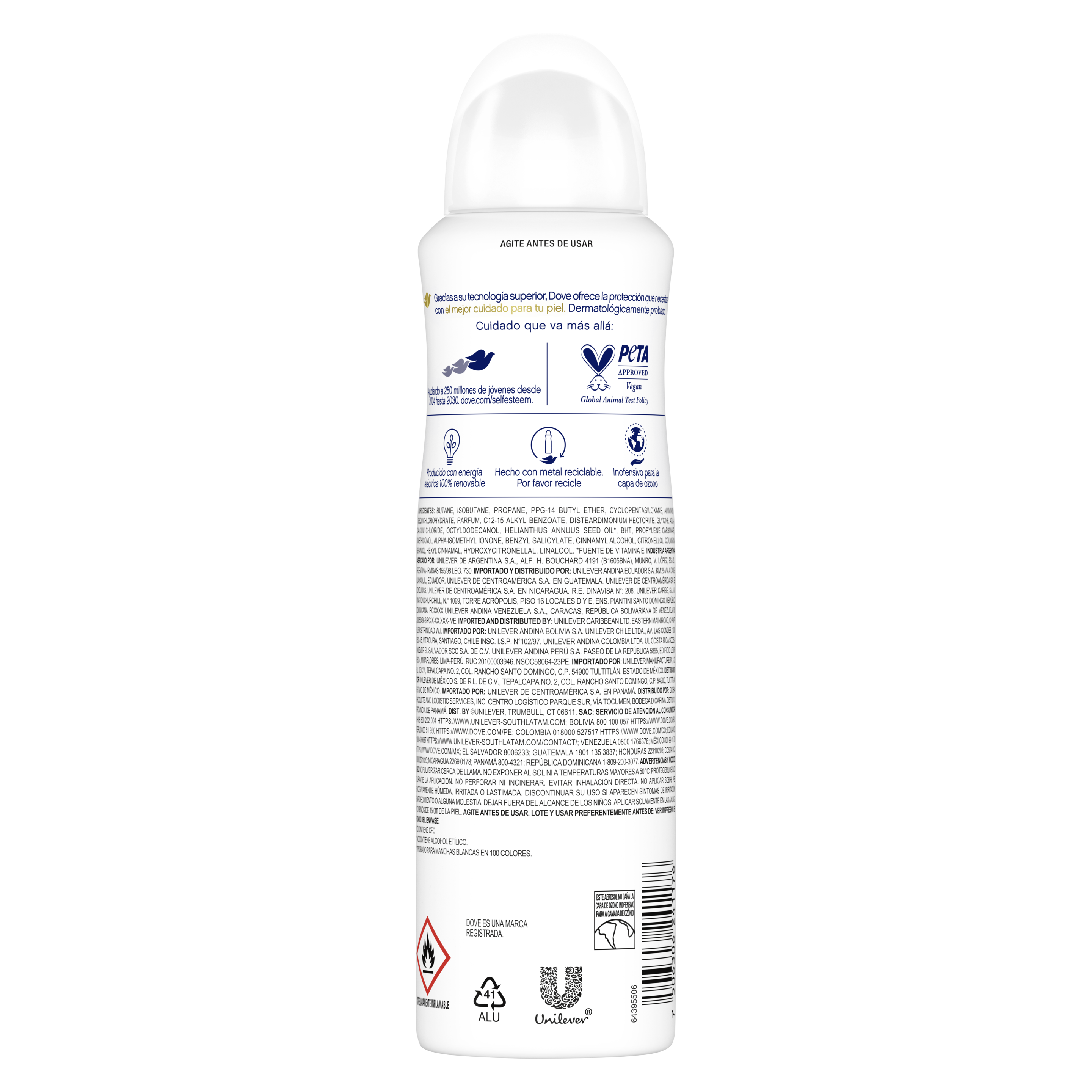 Antitranspirante en aerosol Invisible Care