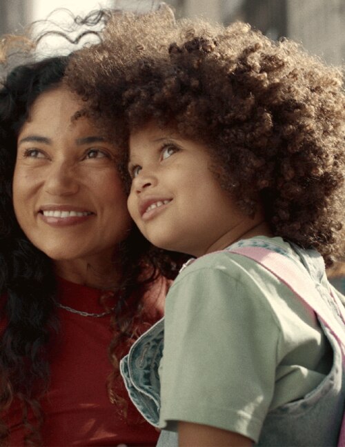 Mother and daughter together