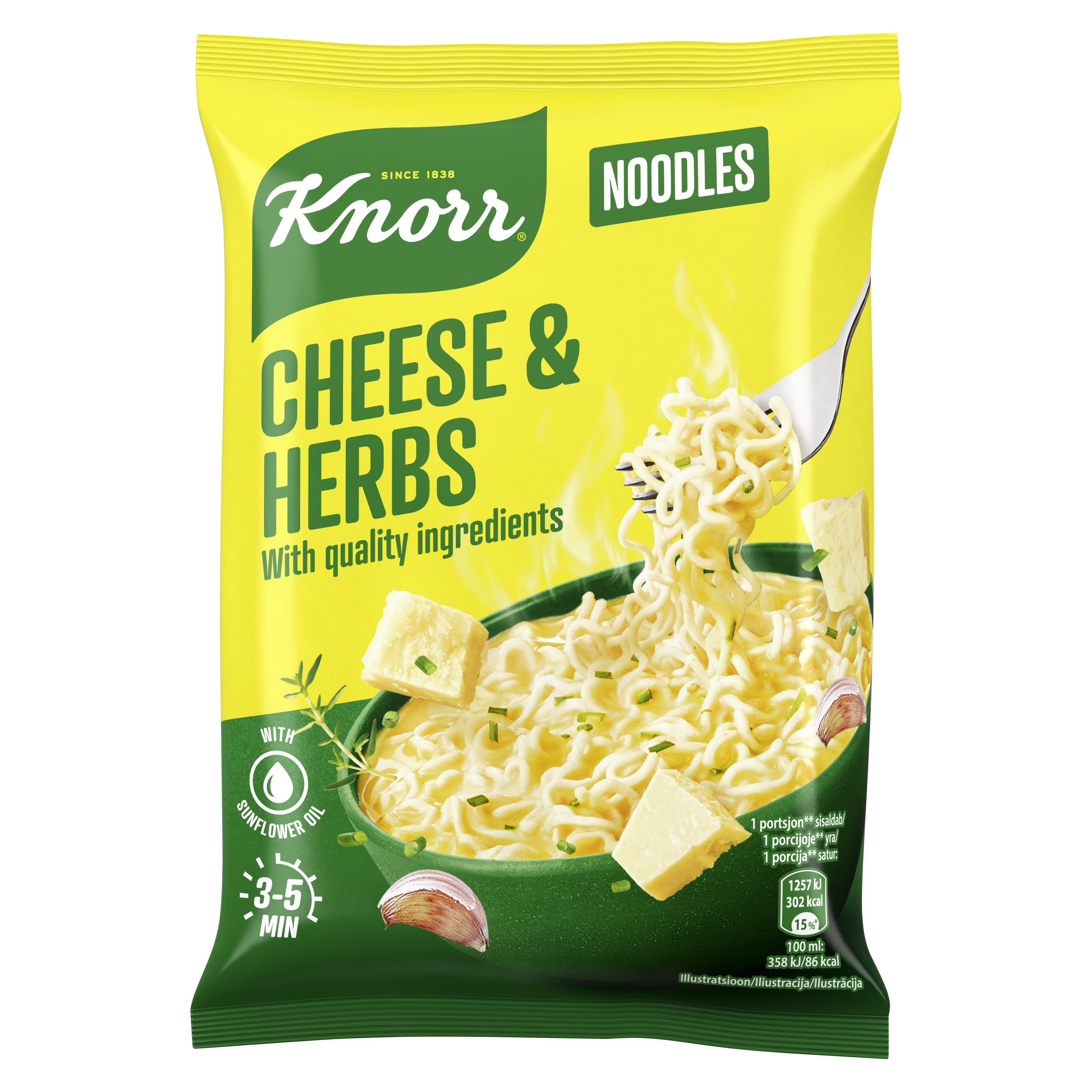 Knorr Sajtos instant tészta 61g packshot