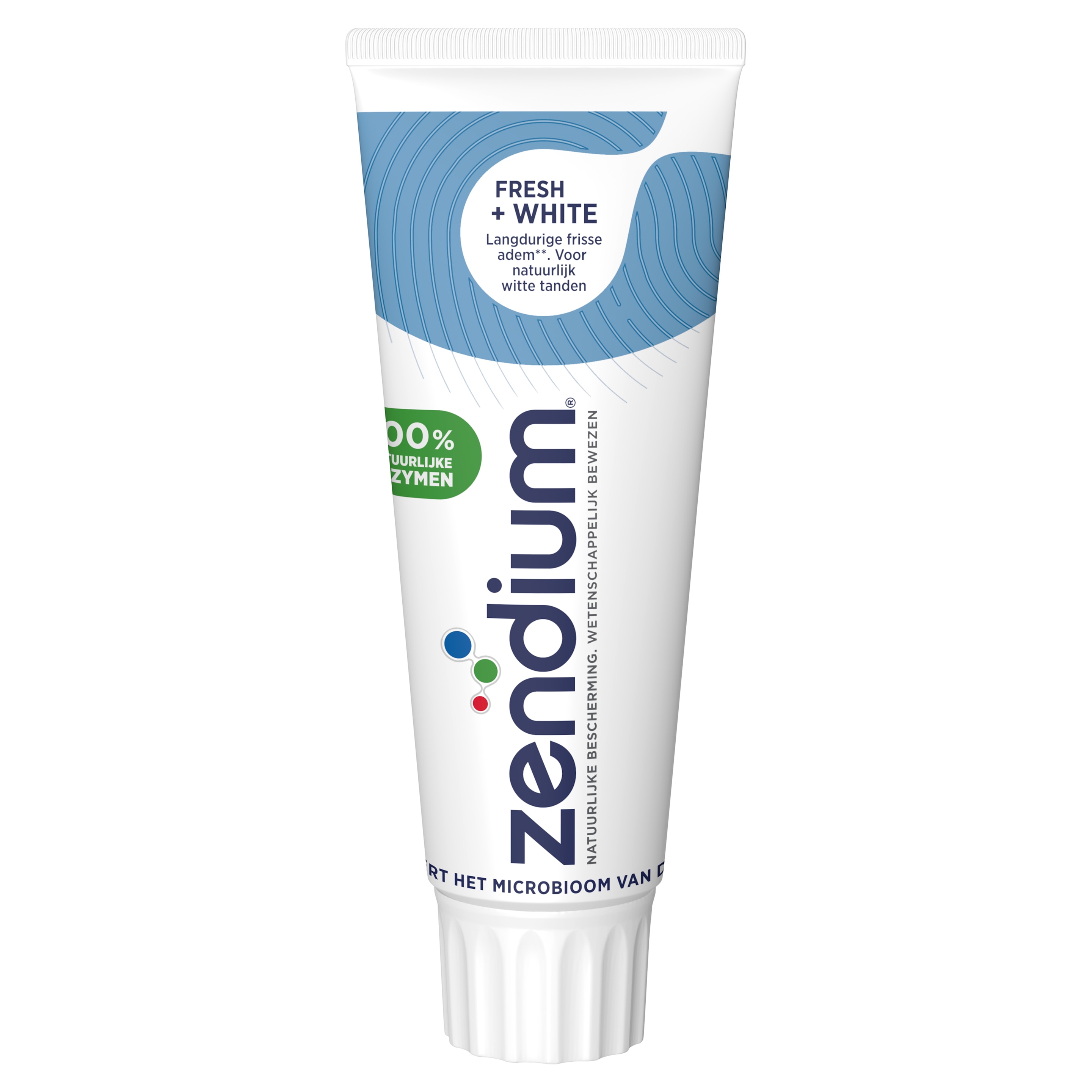 Zendium Fresh+White Tandpasta  75 ml front packshot
