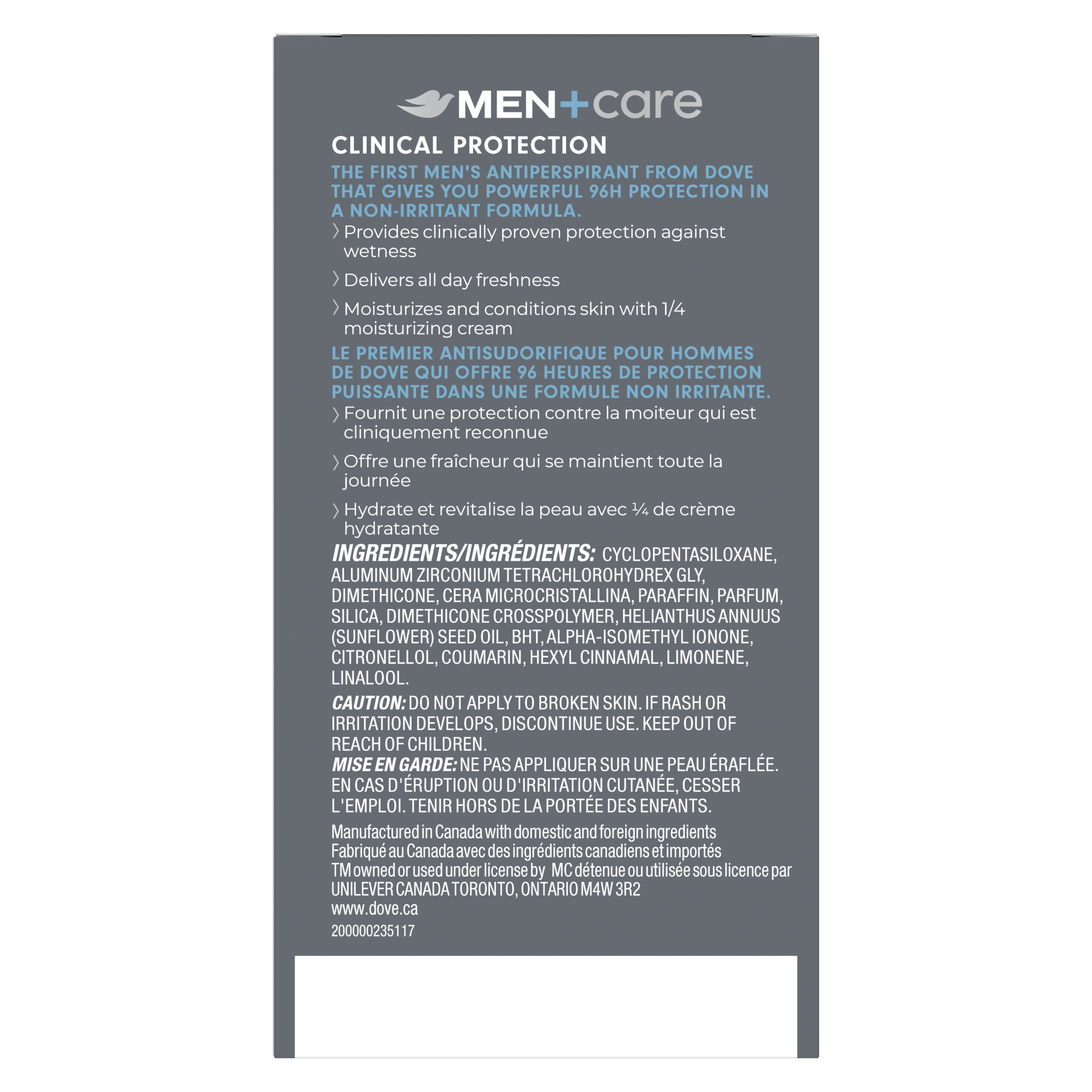 Antisudorifique Men+Care Clinical Protection Clean Comfort