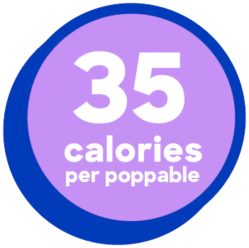 only 35 calories per poppable