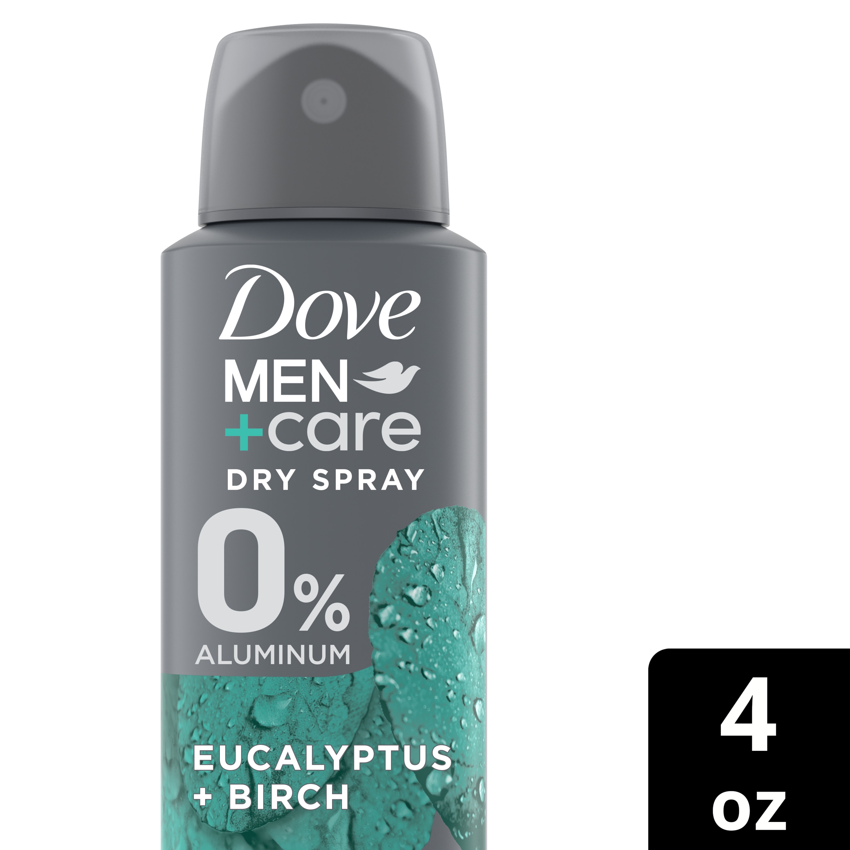 Dove Men+Care Eucalyptus + Birch Aluminum Free Deodorant Spray  4 oz front