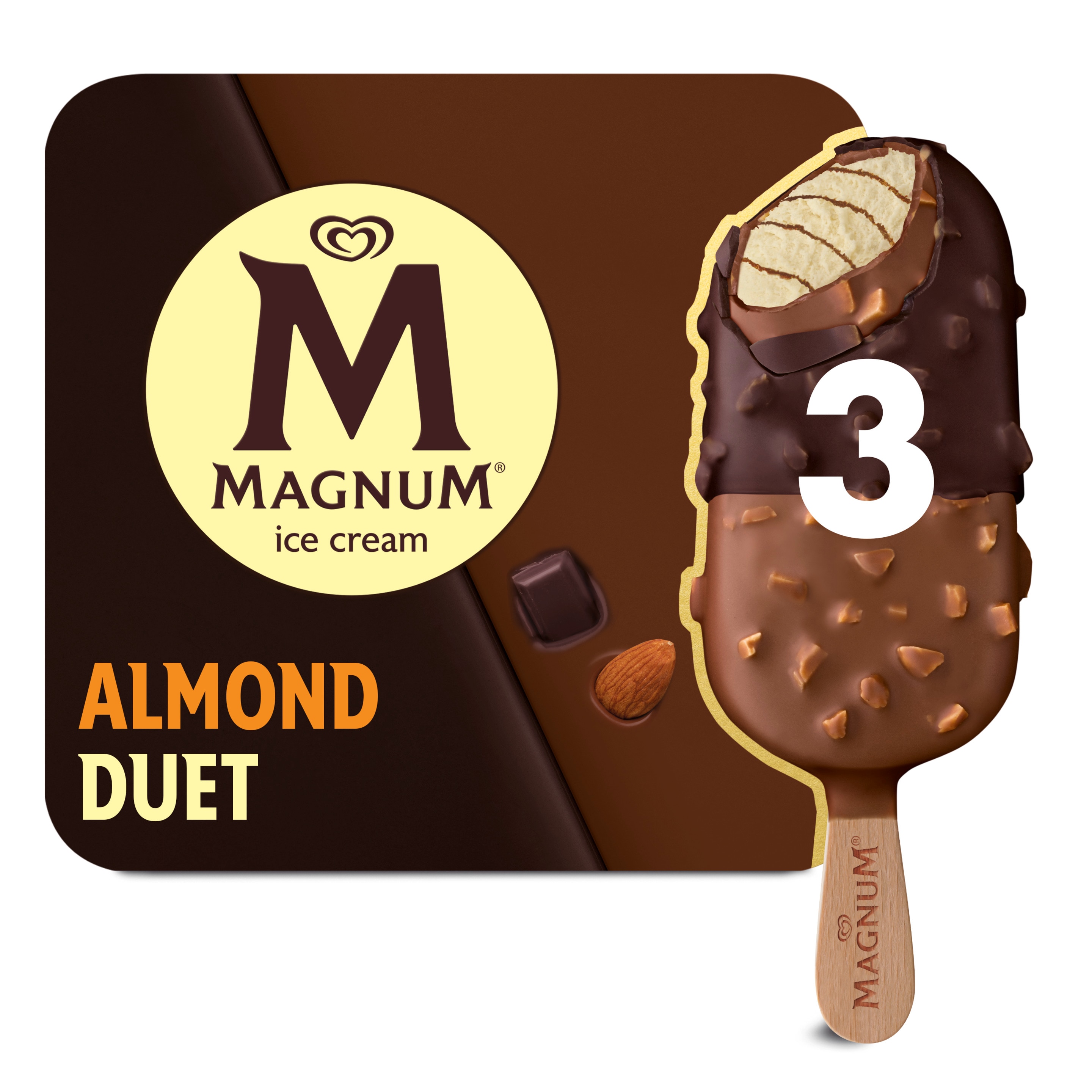 Magnum Almond Duet Ice Cream Bar packshot
