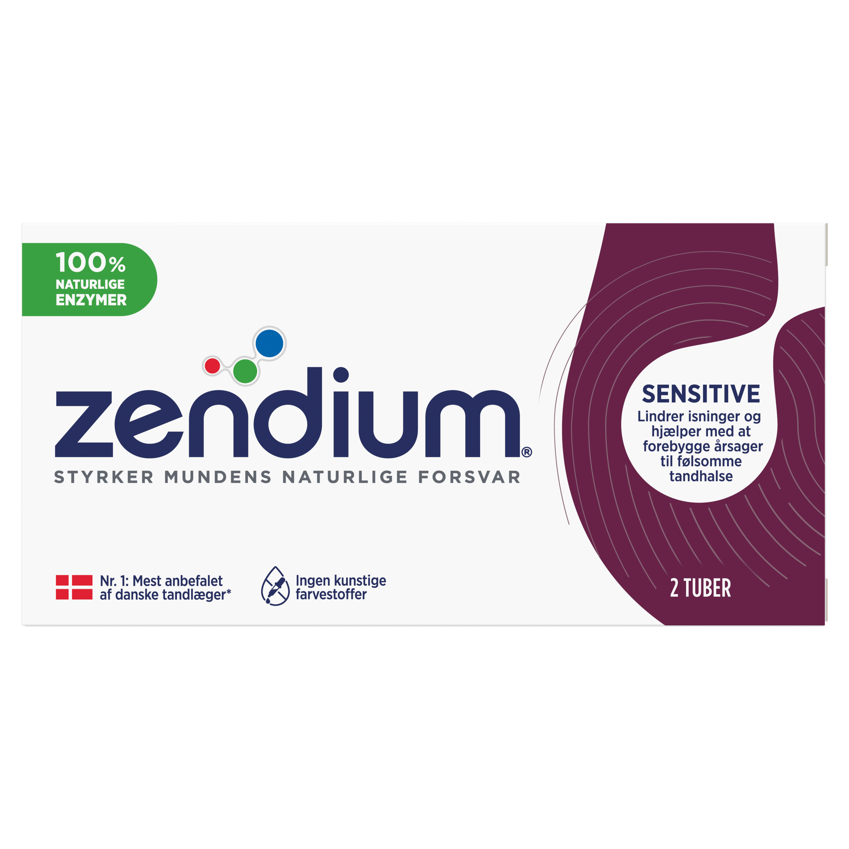Zendium Sensitive Tandpasta 2 x 50ml Front