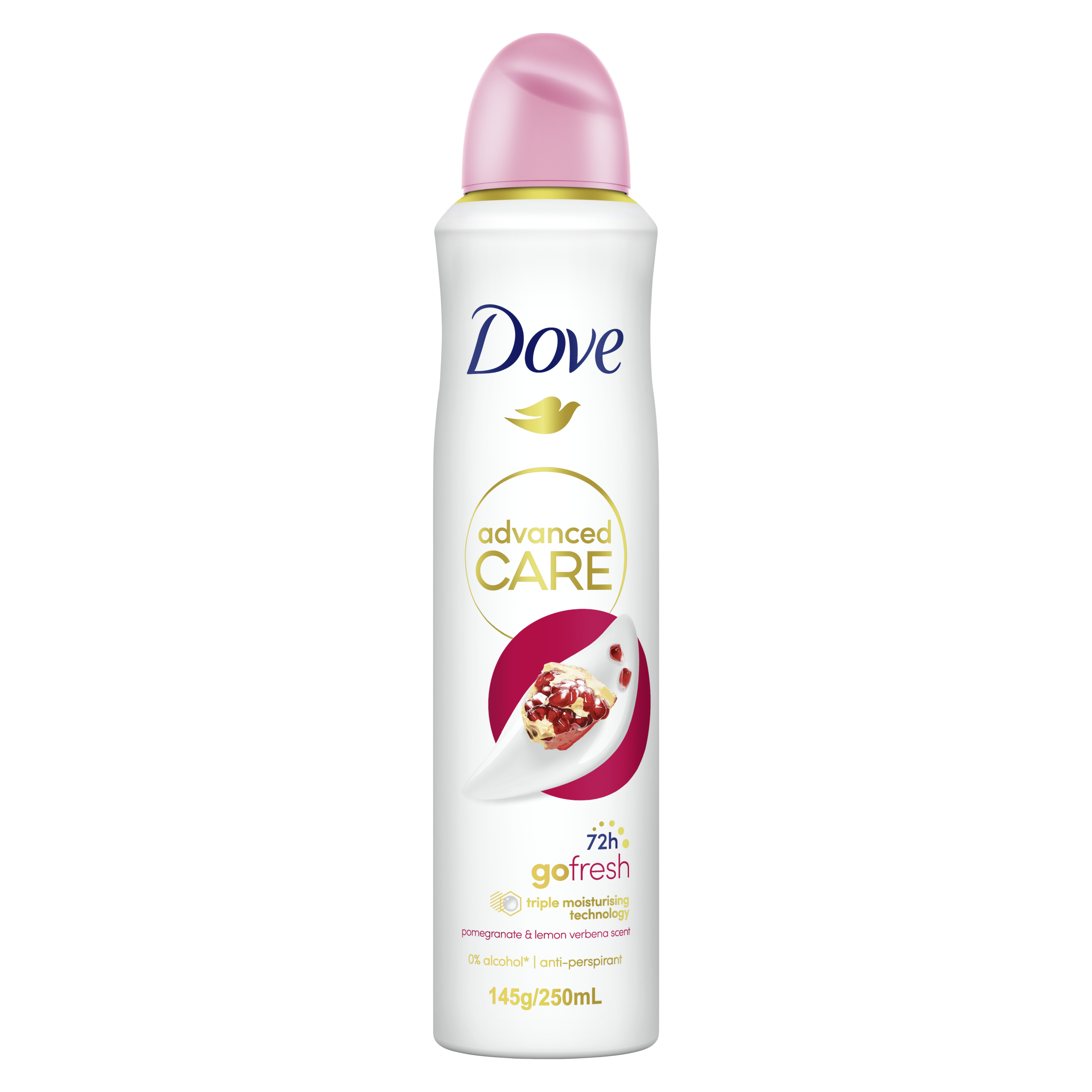 DOVE ADVANCED ANTIPERSPIRANT AEROSOL POMEGRANATE 250 ML