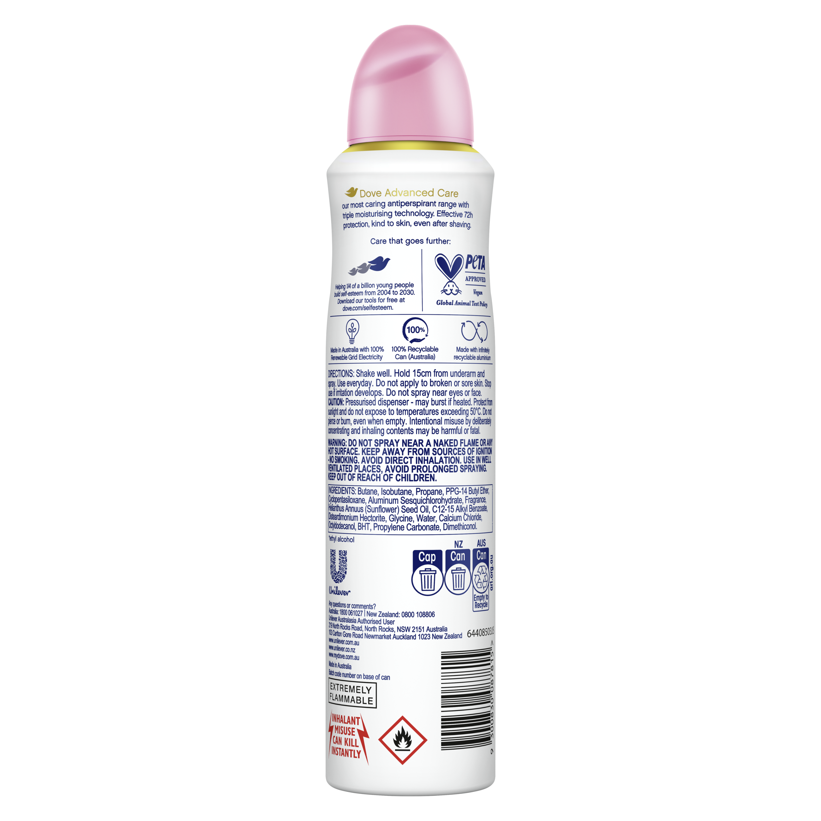 Advanced Antiperspirant Aerosol Acai Berry And Waterlily