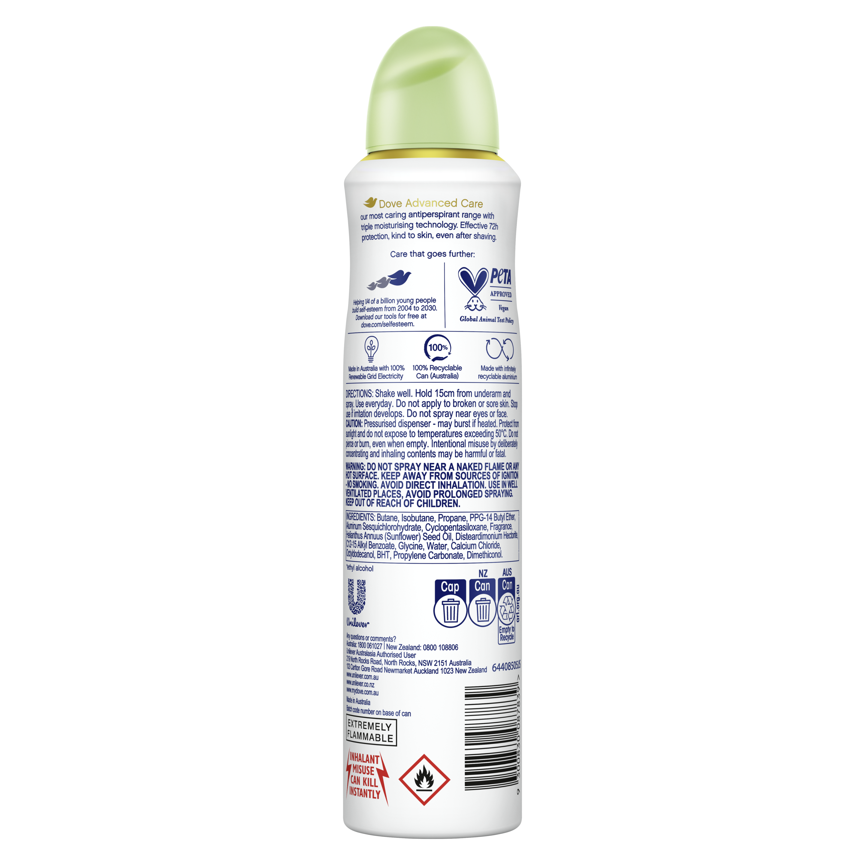 Advanced Antiperspirant Aerosol Go Fresh Green Tea Cucumber