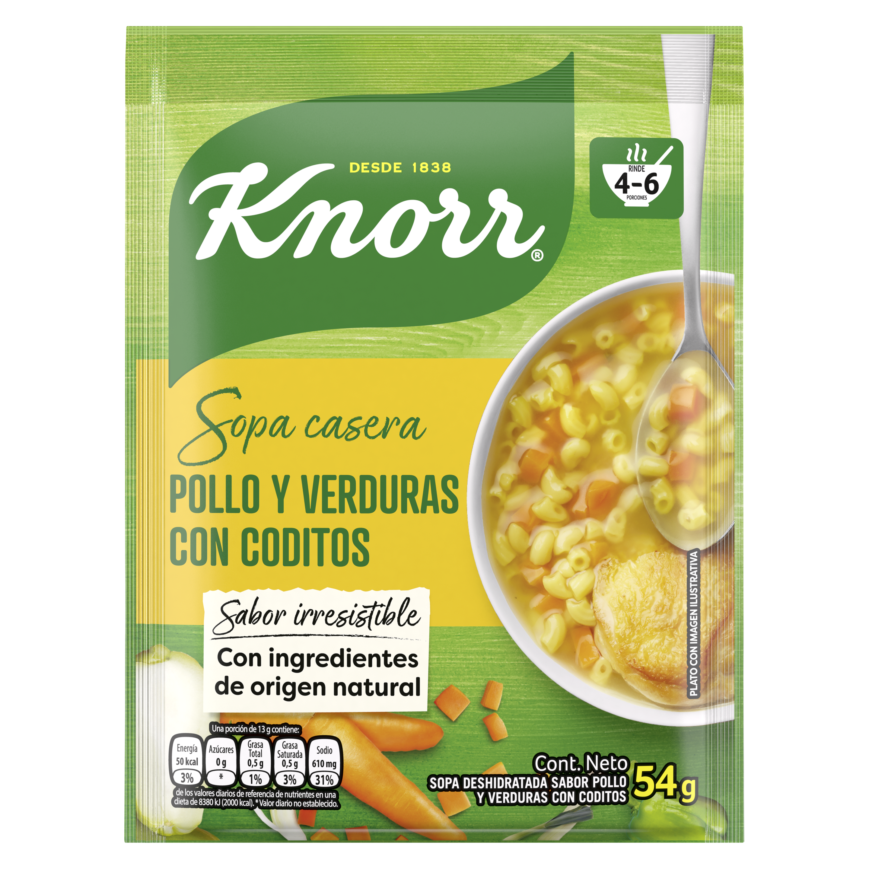 Sopa Pollo y Verduras con Coditos Knorr packshot