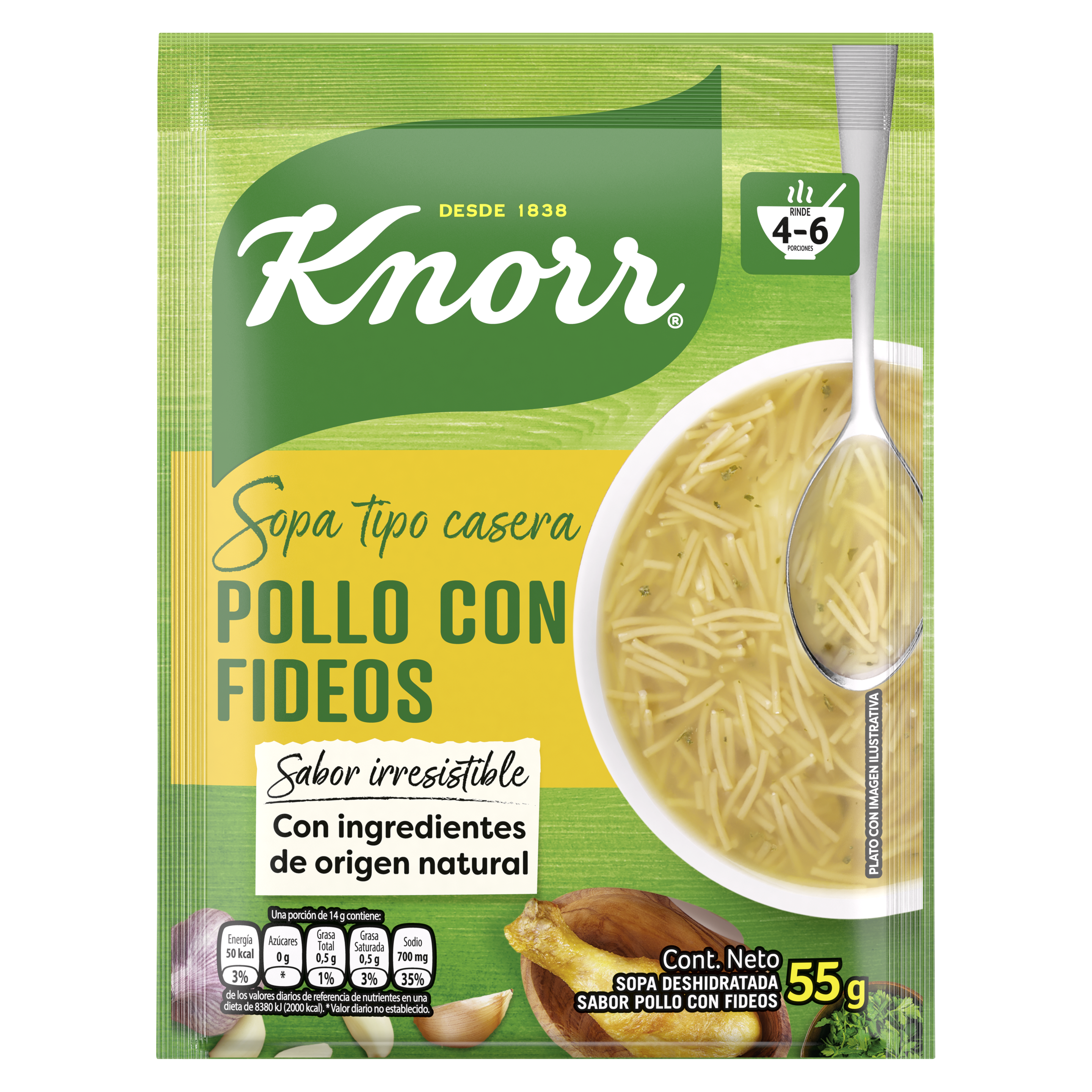 Sopa Pollo con Fideos Knorr packshot