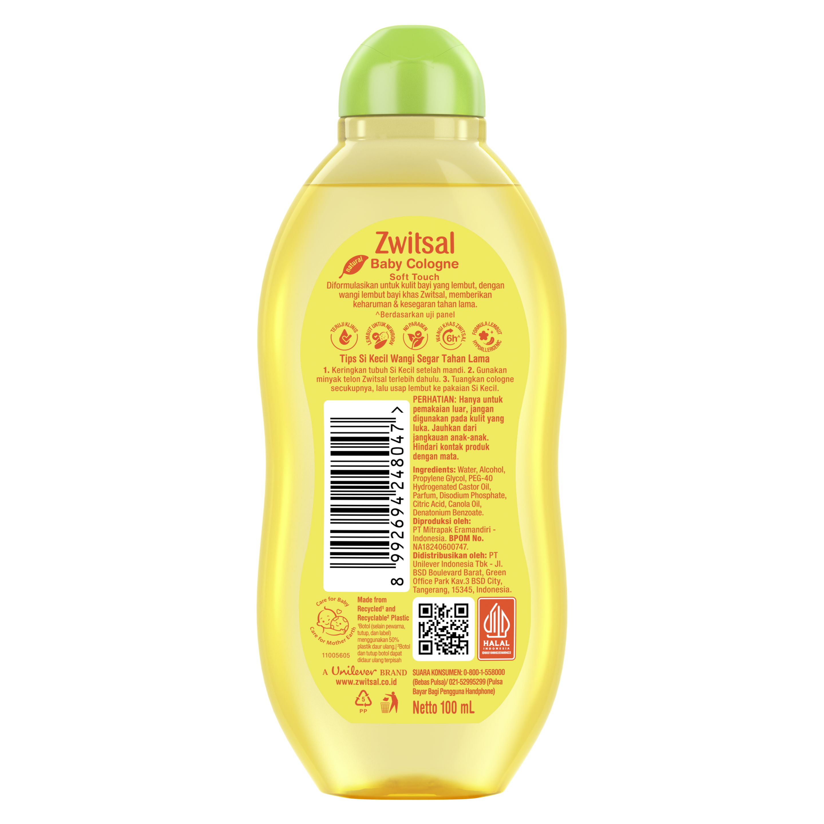 Zwitsal Baby Cologne Soft Touch 100mL