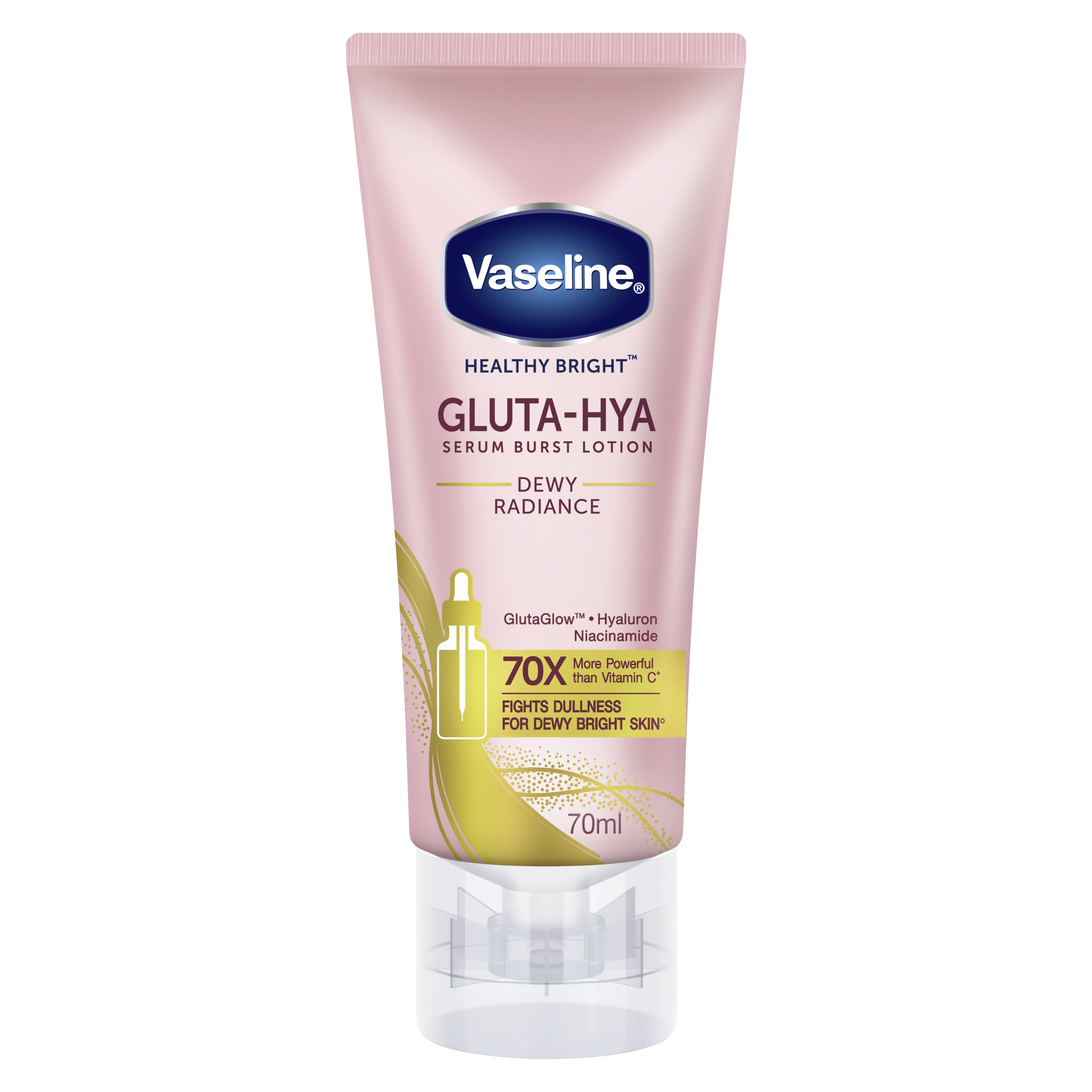 Vaseline® Gluta-Hya Serum Burst Lotion Dewy Radiance 70ml FOP Pack