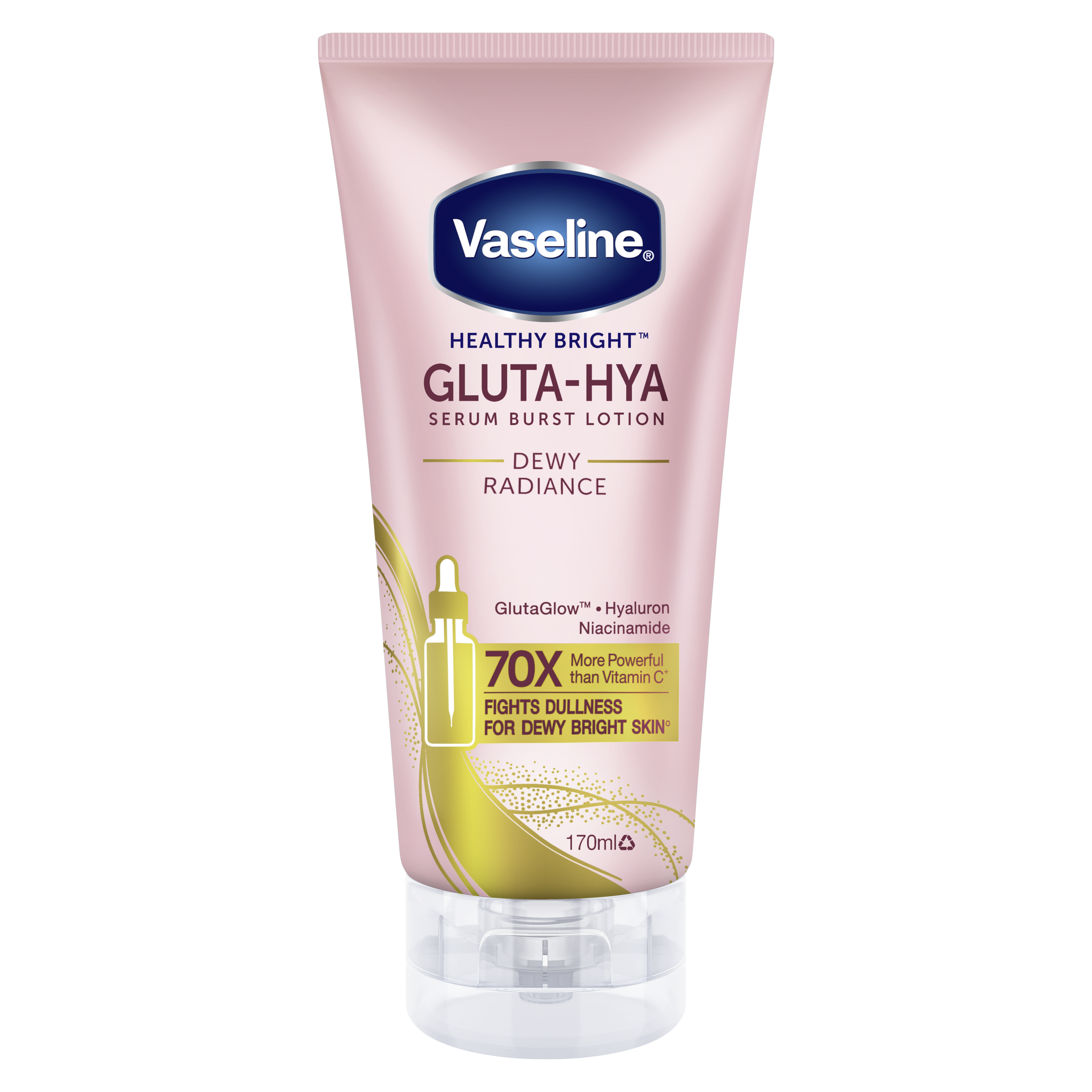 Vaseline® Gluta-Hya Serum Burst Lotion Dewy Radiance 170ml FOP Pack