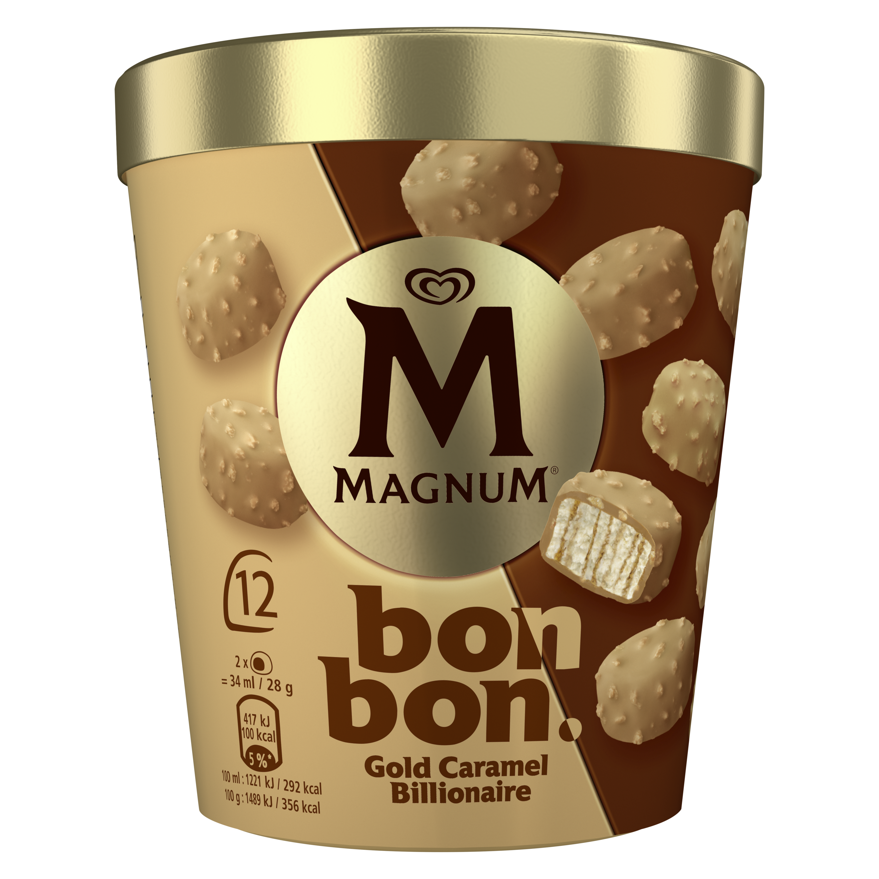 Magnum bonbon Gold Caramel Billionaire 12 x 17ml