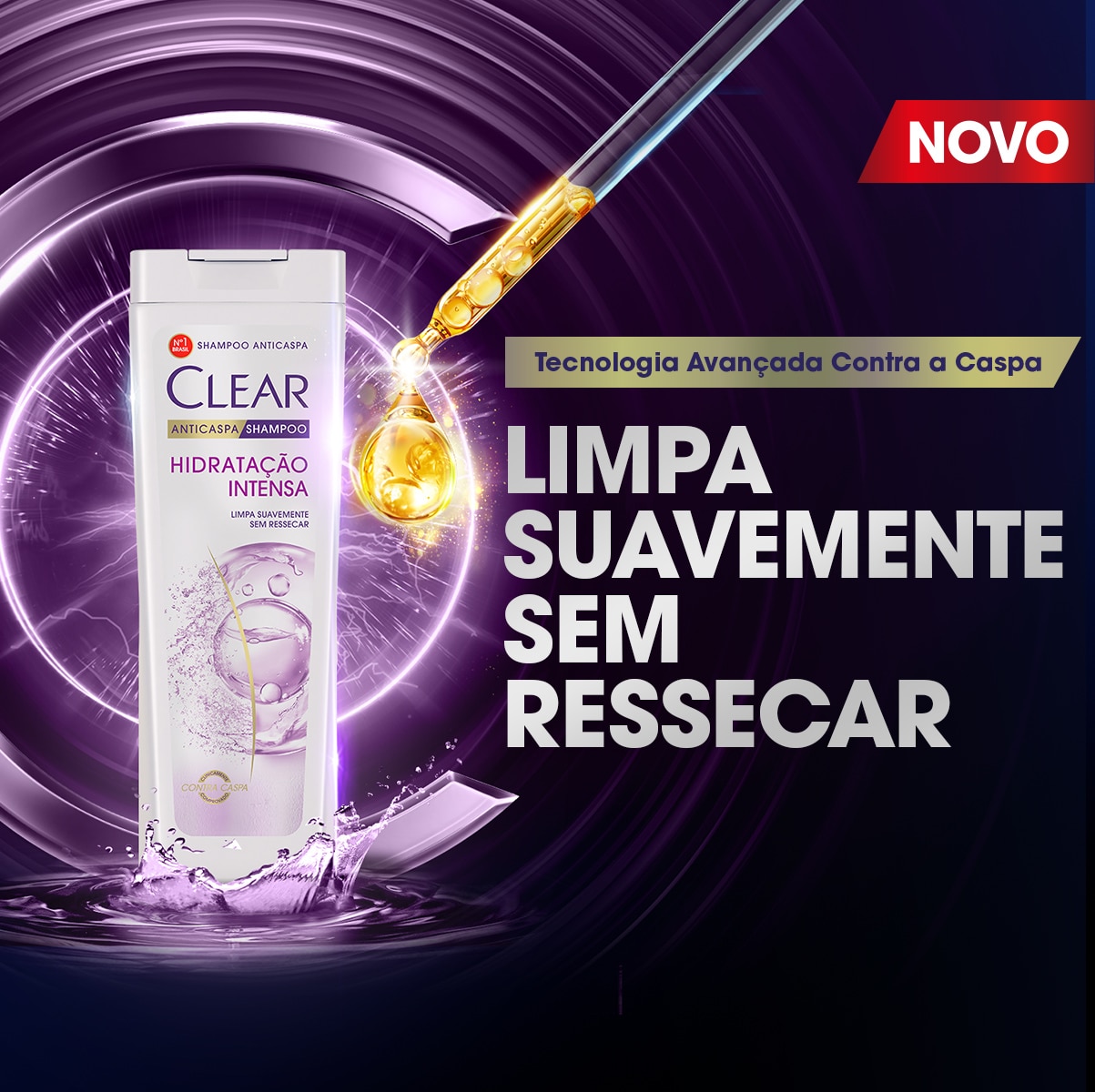 Shampoo Clear Hidratação Intensa Anticaspa