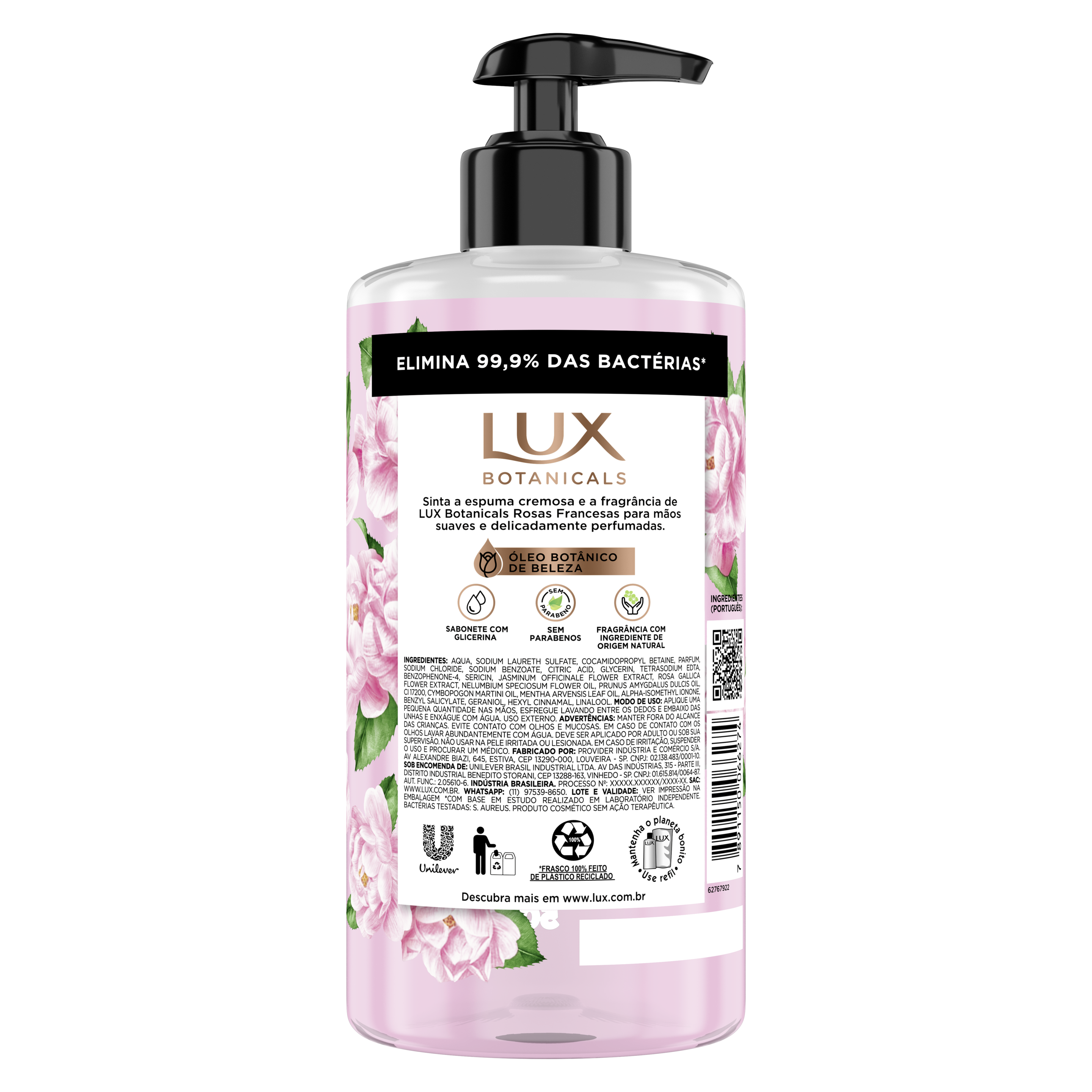 Sabonete Líquido Para Mãos Rosas Francesas