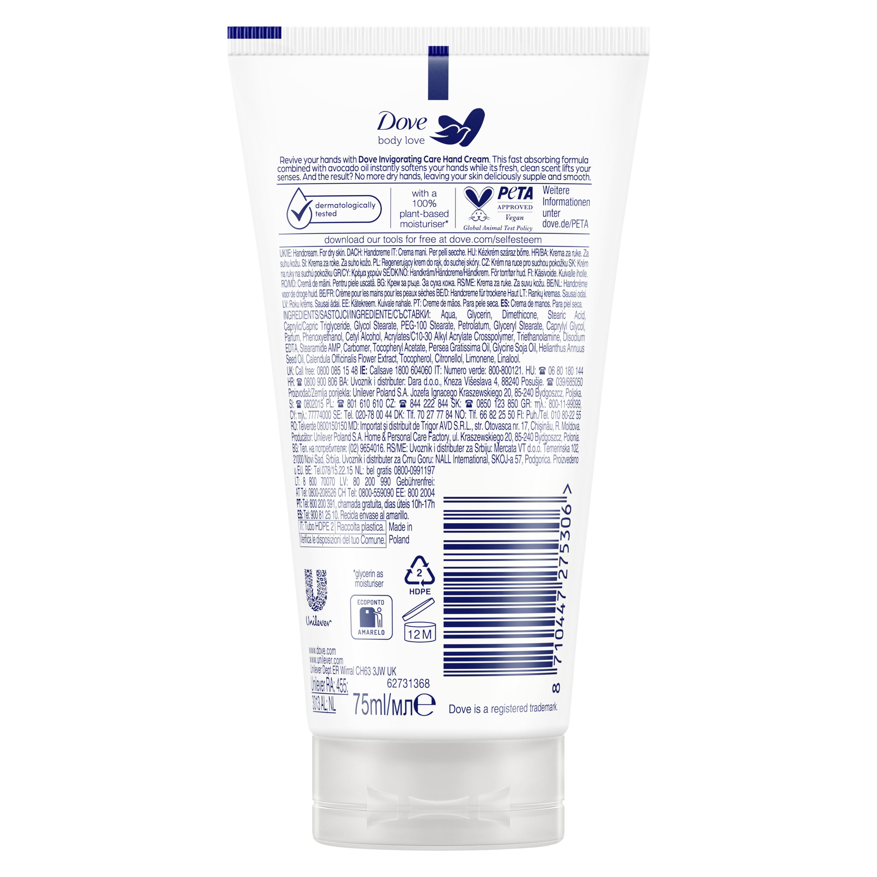 Dove krem do rąk invigorating