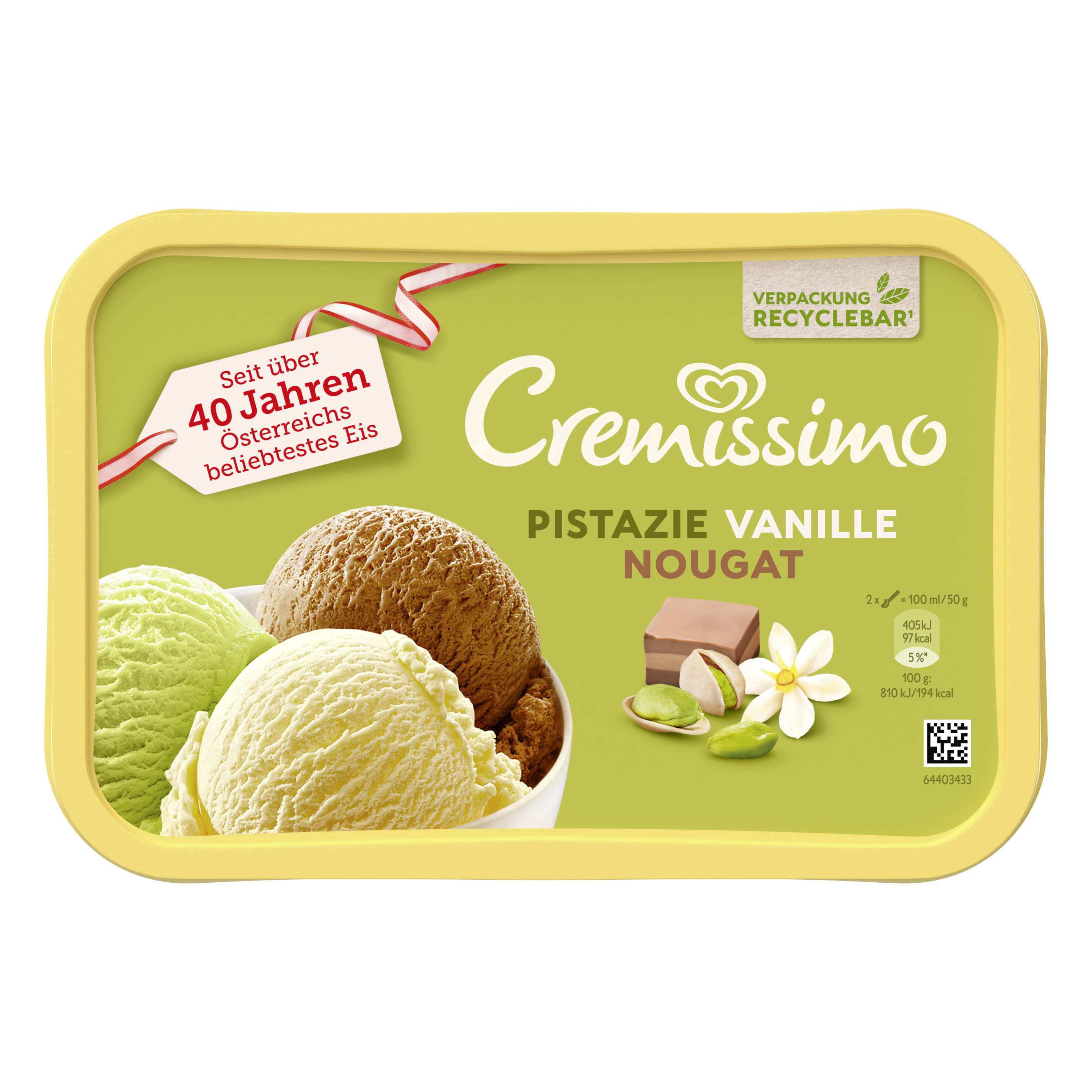 Cremissimo Pistazie Vanille Nougat