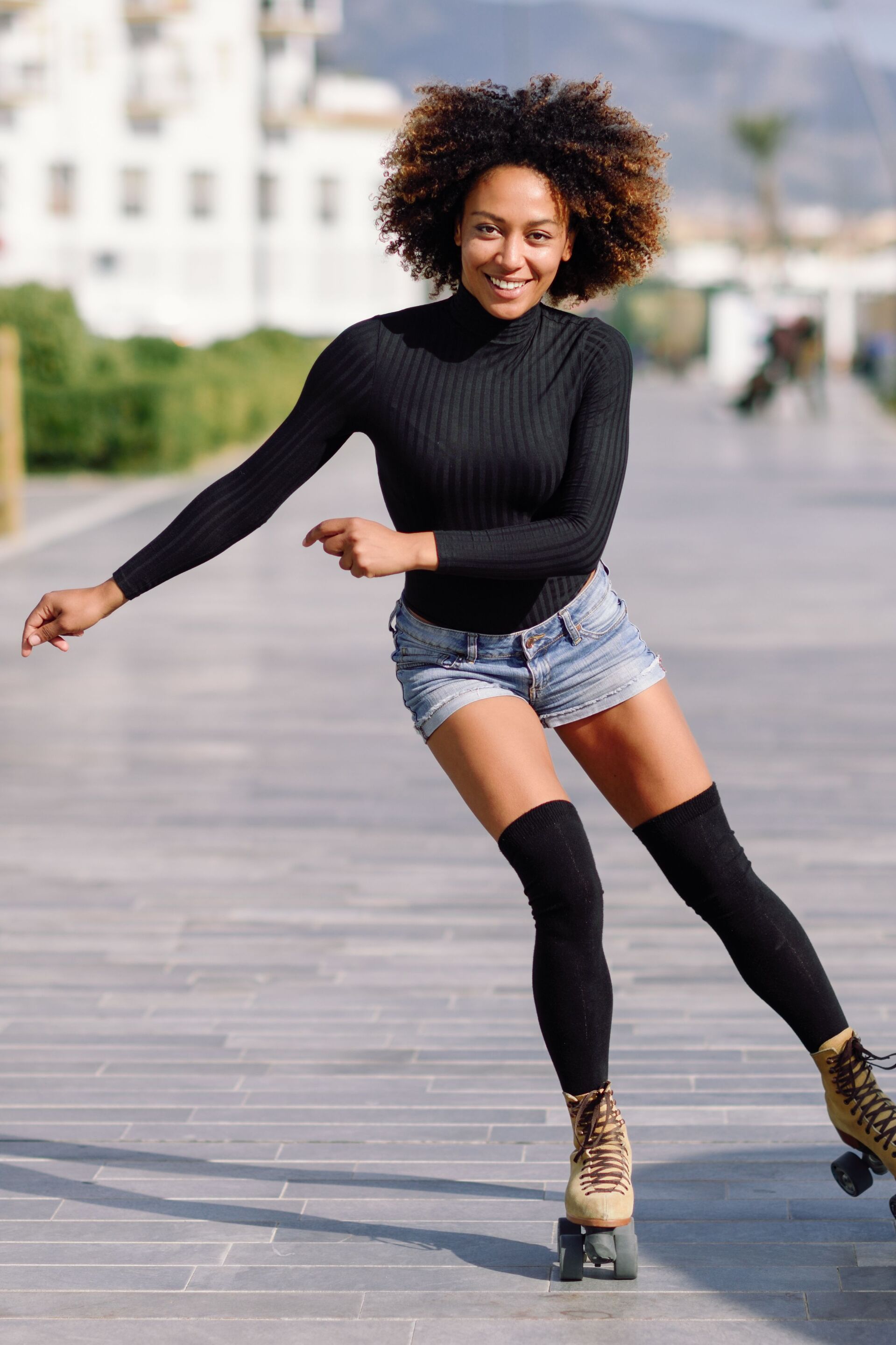 Image depicts women skating.