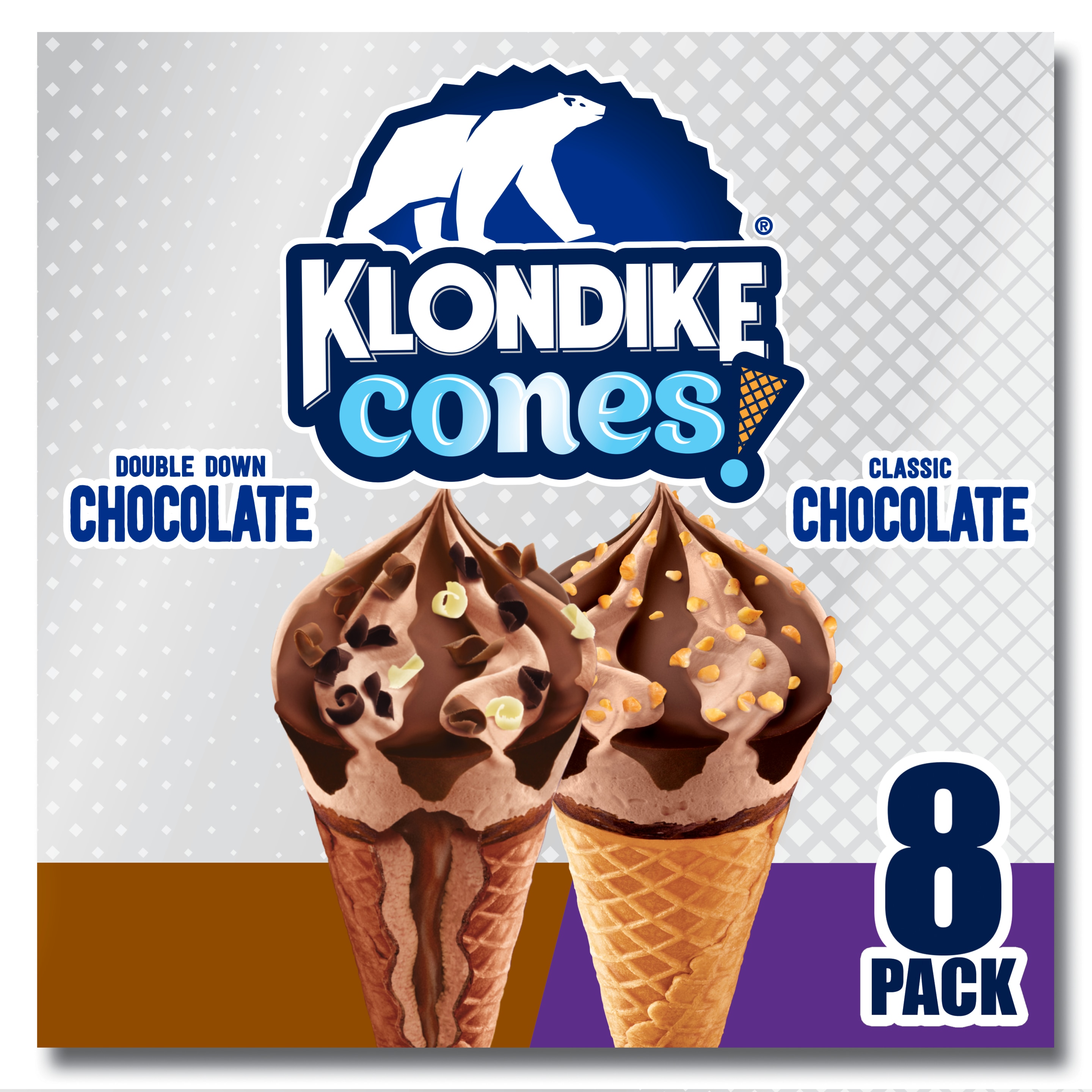 Cono de helado Klondike Double Down Chocolate & Classic Chocolate packshot