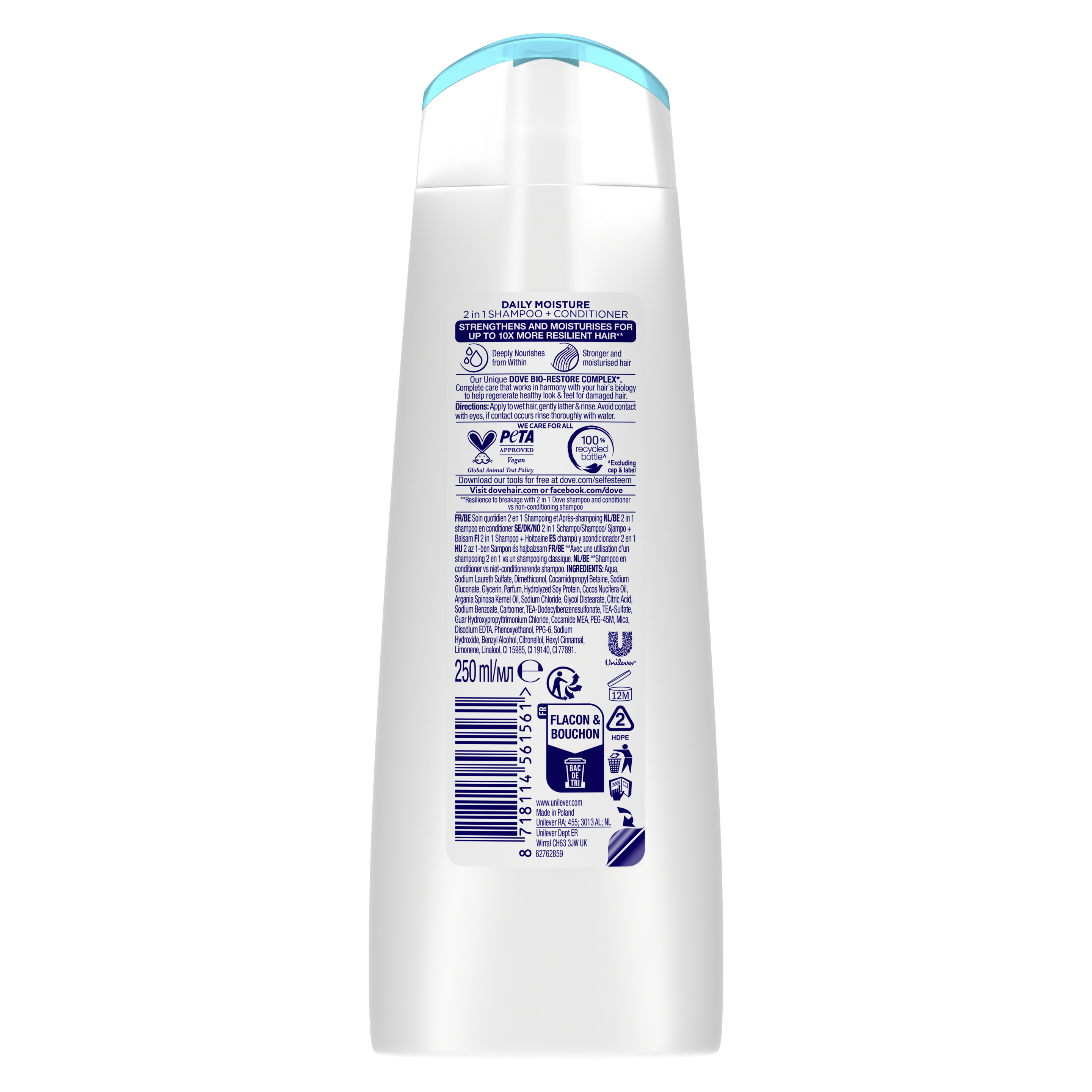 Daily Moisture 2in1 Shampoo and Conditioner 250ml