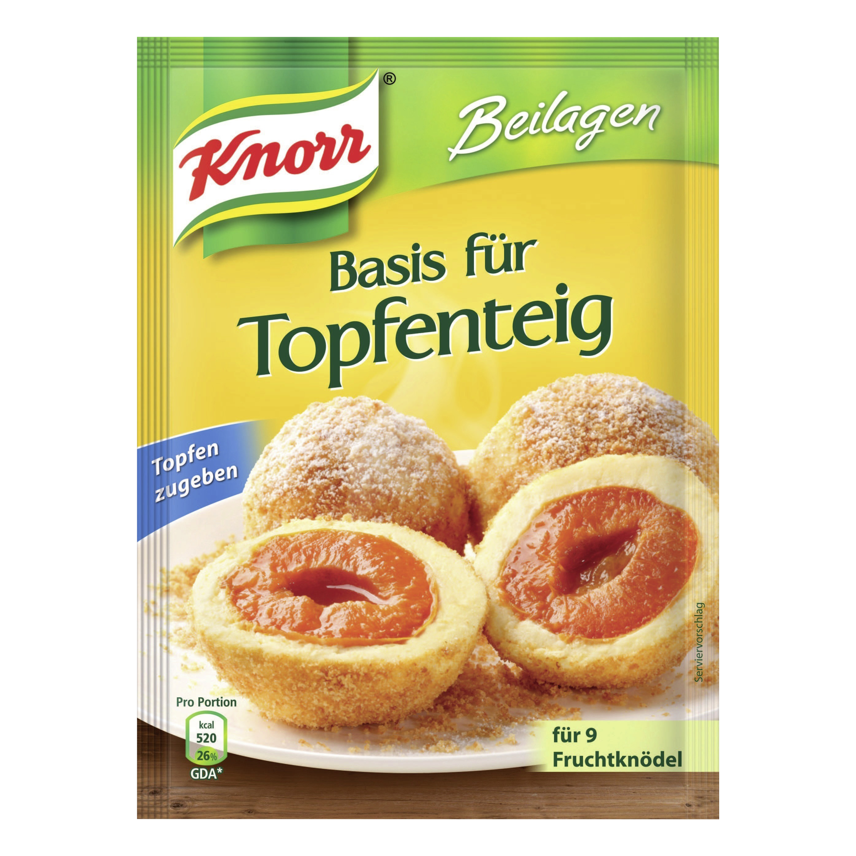 Knorr Beilagen Basis für Topfenteig  Knödel 3 Portionen