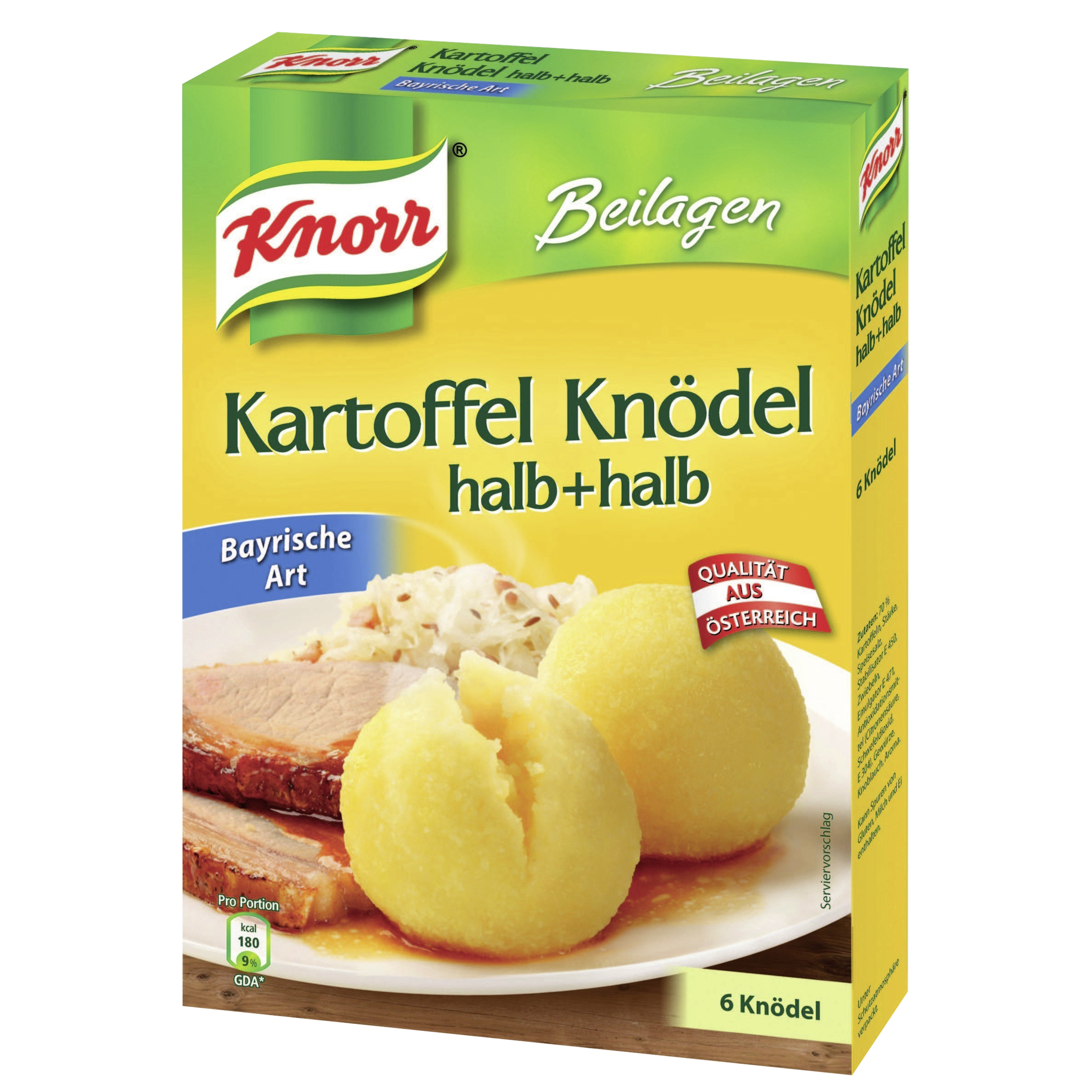 Knorr Beilagen Kartoffel Knödel Halb/Halb  Knödel 3 Portionen