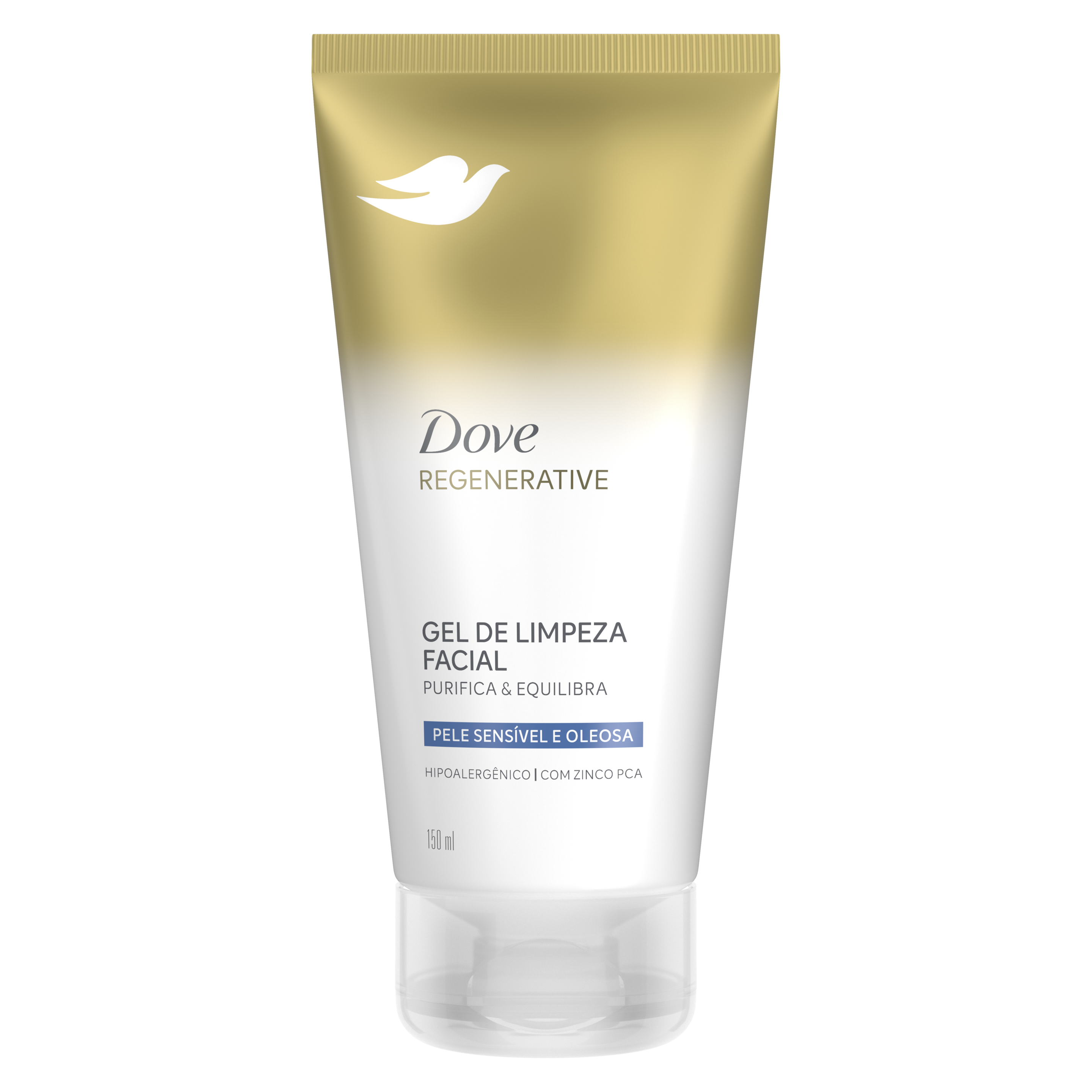 Dove Regenerative - Gel de Limpeza Facial - Purifica & Equilibra - Para Pele Sensível e Oleosa - 150ml